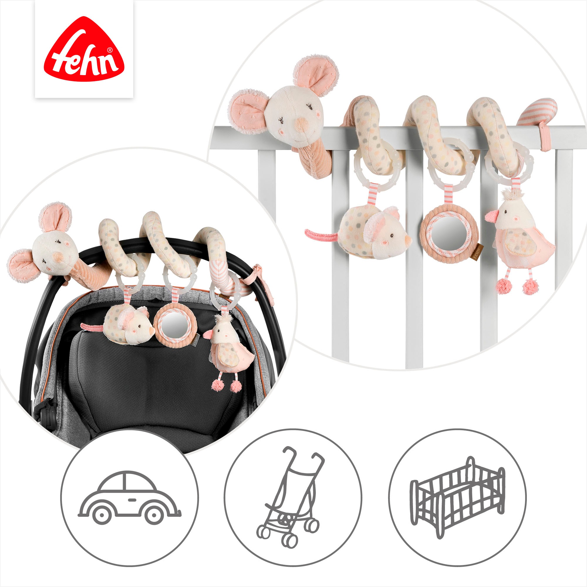 Fehn Greifspielzeug »feehnLAND, Activity-Spirale Maus«