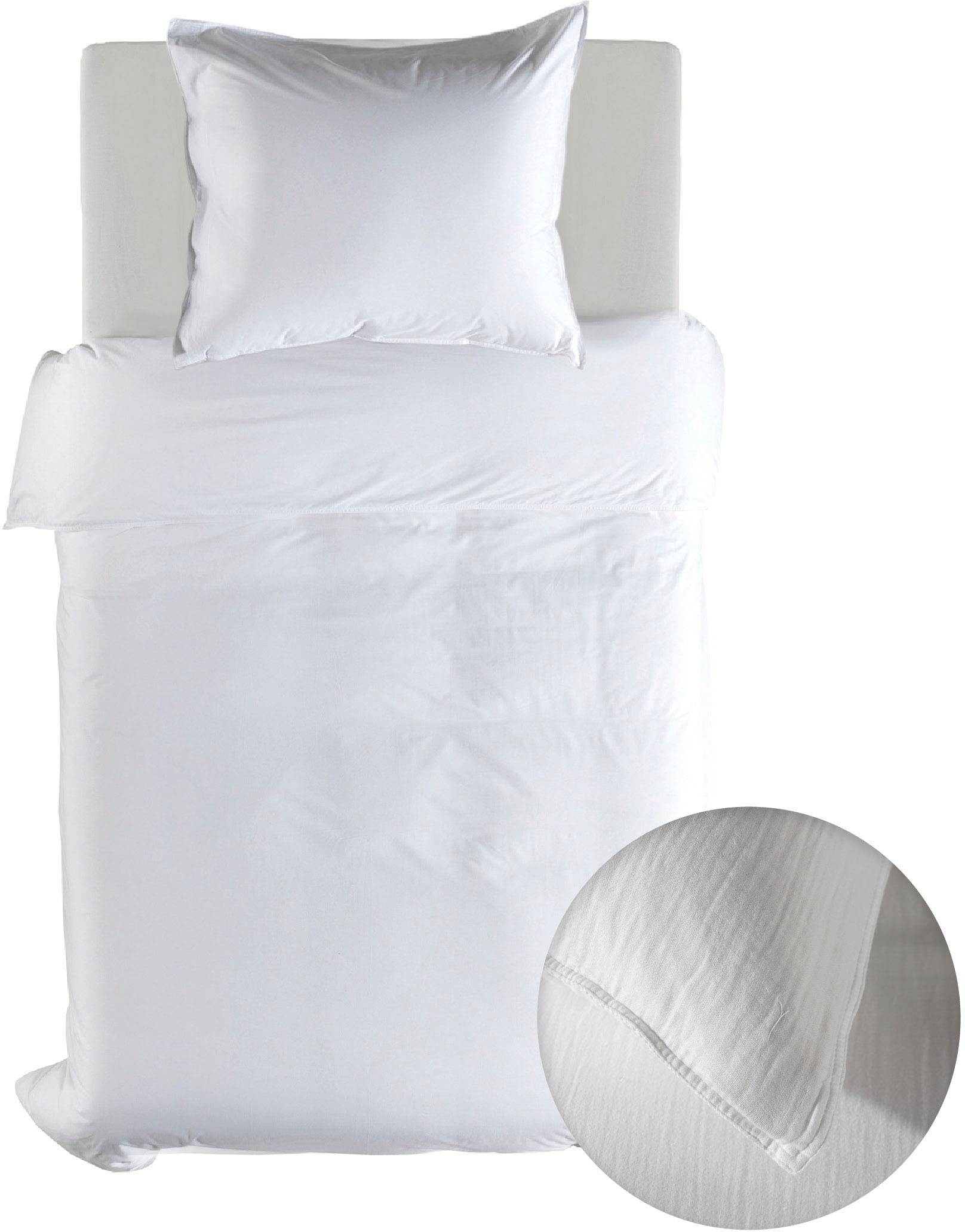 YELLOW Bettwäsche »Suite-Guadeloupe« 2 Stk. tlg. Uni Design, 100% Baumwolle günstig online kaufen