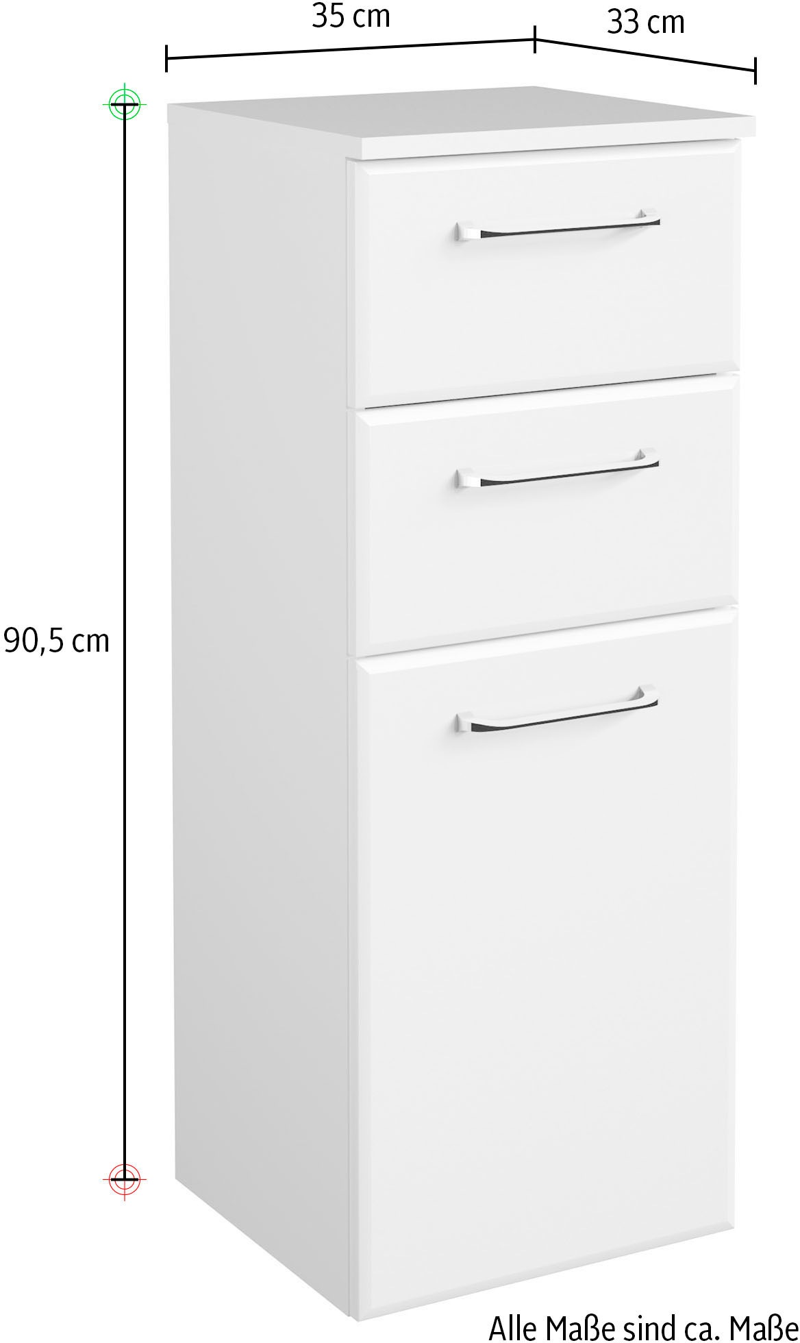 Saphir Badmöbel-Set »Quickset 341 6-teilig, Waschbeckenunterschrank und LED-Spiegelschrank«, (Set, 6 St.), ohne Waschbecken, mit Hochschränke, Unterschrank, Hängeschrank