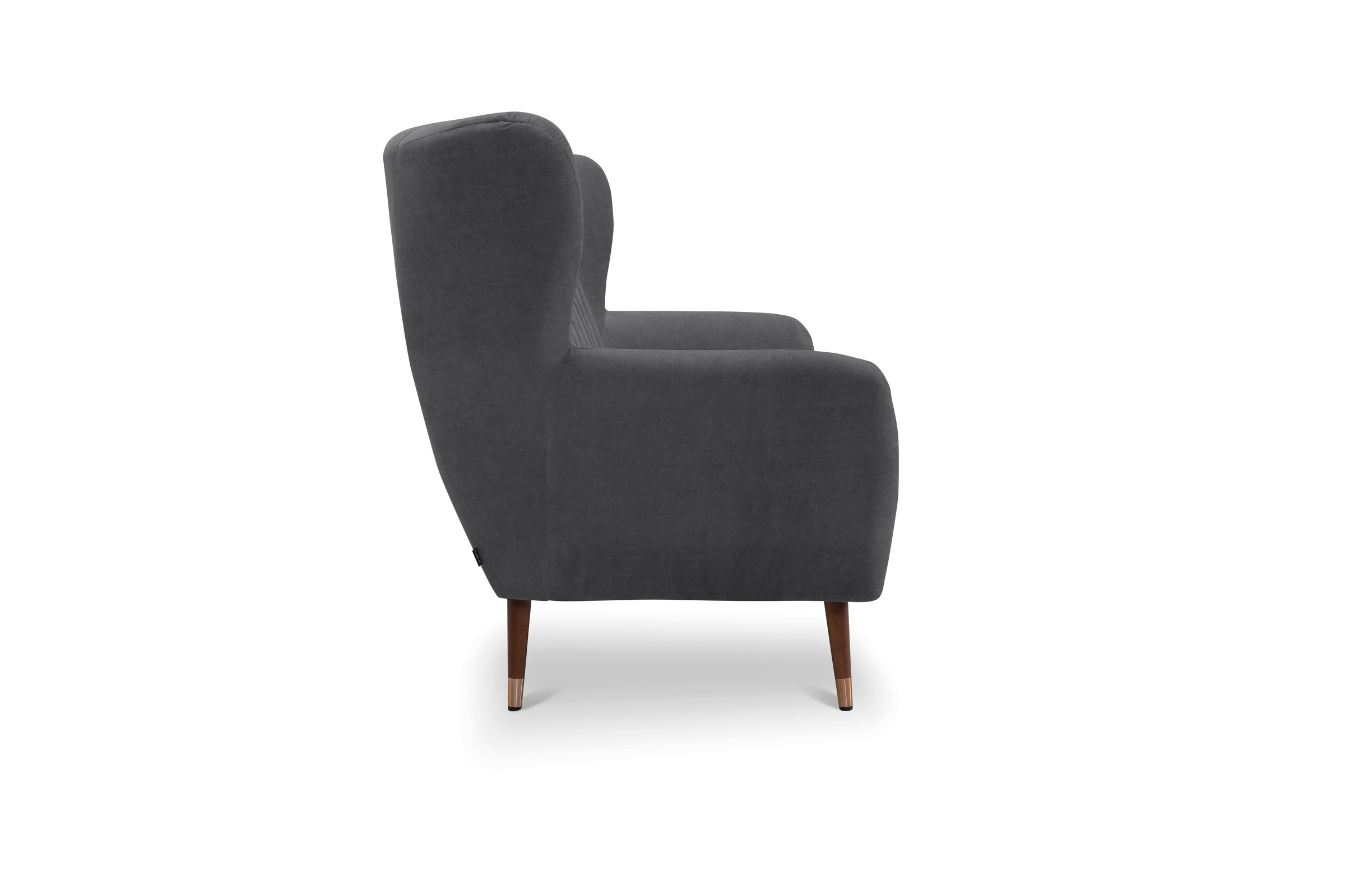exxpo - sofa fashion 2-Sitzer »Polly, bequem mit hoher Rückenlehne, hohe Füße, Ohrensesselcouch«, Küchensofa, hochwertige Bezugsvarianten und aktuelle Farben