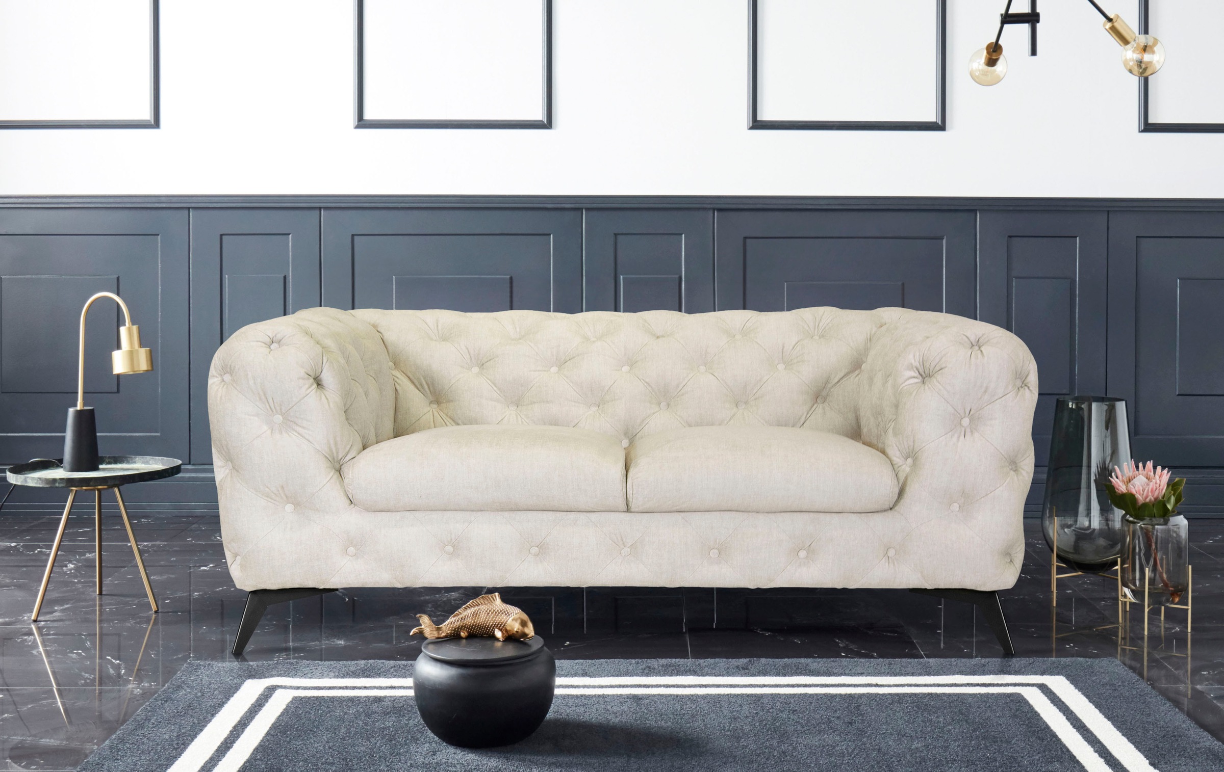 Home affaire Chesterfield-Sofa »Glynis« aufwändige Knopfheftung, moderne Ch günstig online kaufen