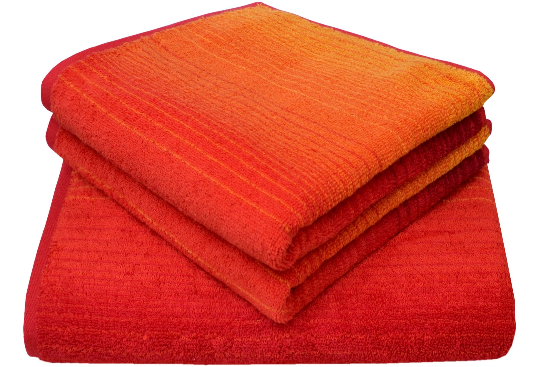 Dyckhoff Handtuch Set »Colori«, Set, 3 tlg., Walkfrottee, 2 Handtücher & 1 Duschtuch,100% Bio Baumwolle, 450 g/m²