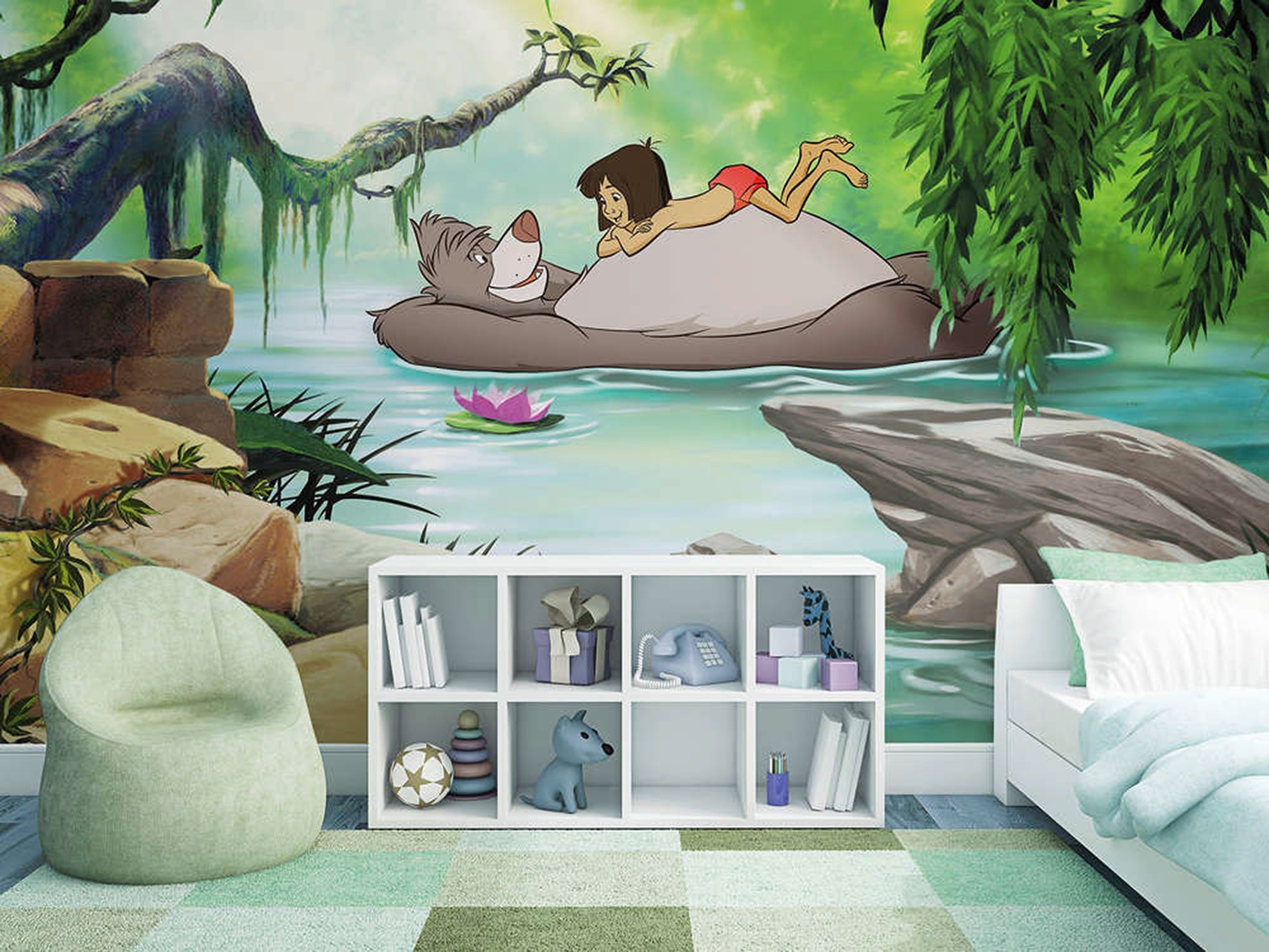 Komar Fototapete »Jungle Book Swimming with Baloo - Größe 368 x 254 cm«, be günstig online kaufen