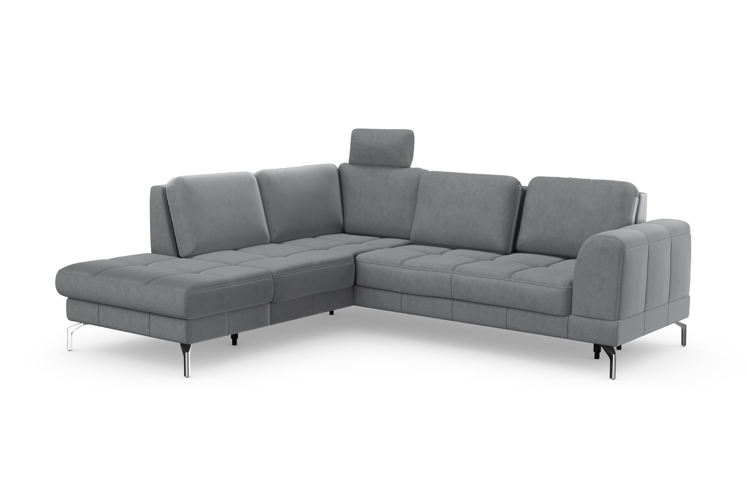 sit&more Ecksofa »Bendigo L-Form«, inklusive Sitztiefenverstellung, Bodenfreiheit 15 cm, in 2 Fußfarben
