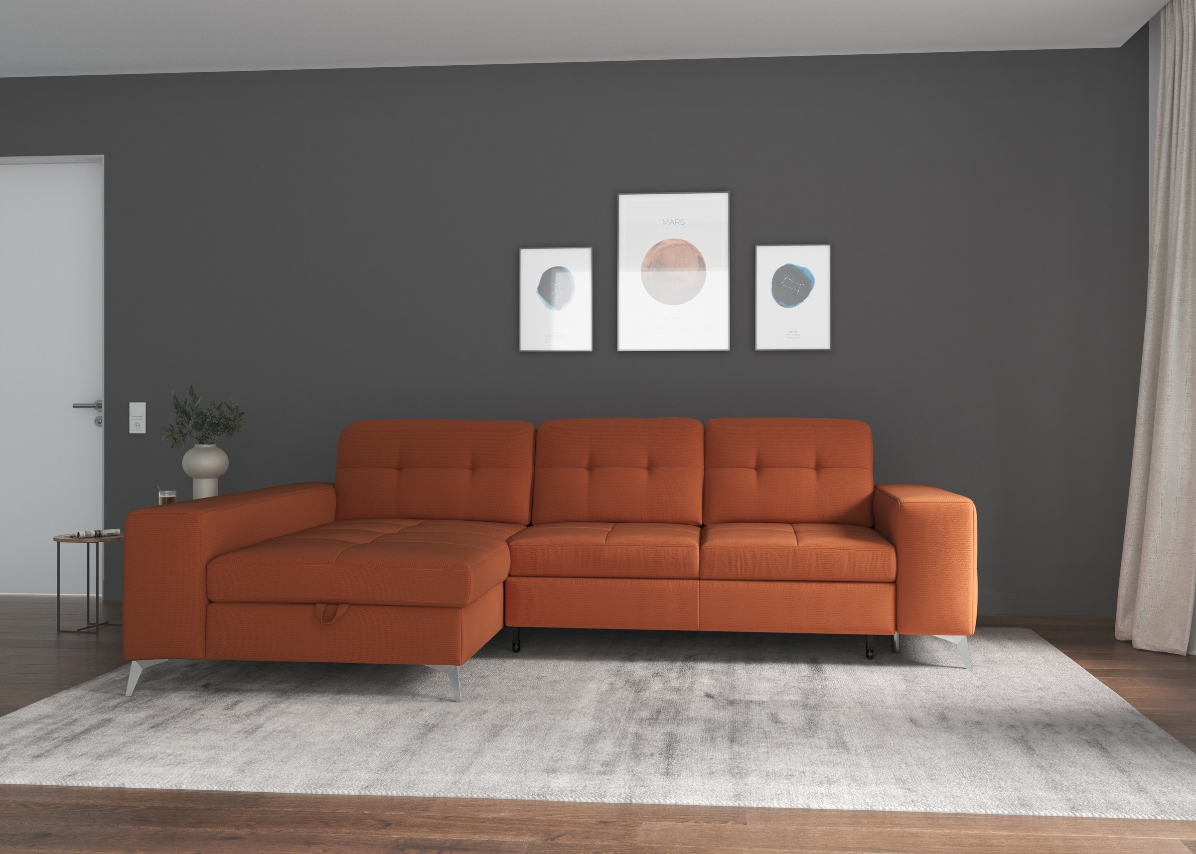 sit&more Ecksofa »Baviene L-Form«, inklusive Sitztiefenverstellung und Fede günstig online kaufen