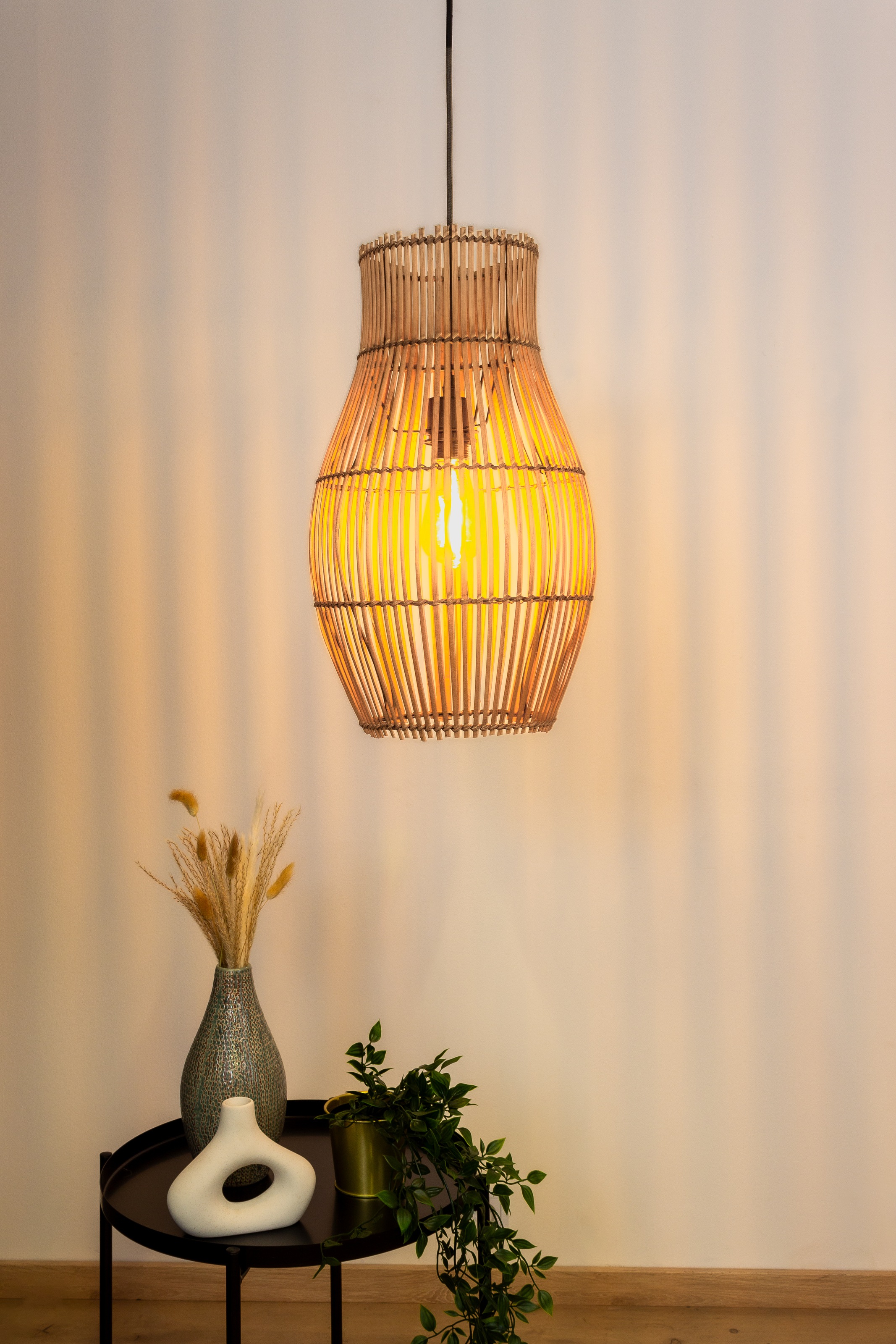 ECO-LIGHT Pendelleuchte »Bamboo«, 1 flammig, Leuchtmittel E27   ohne Leucht günstig online kaufen