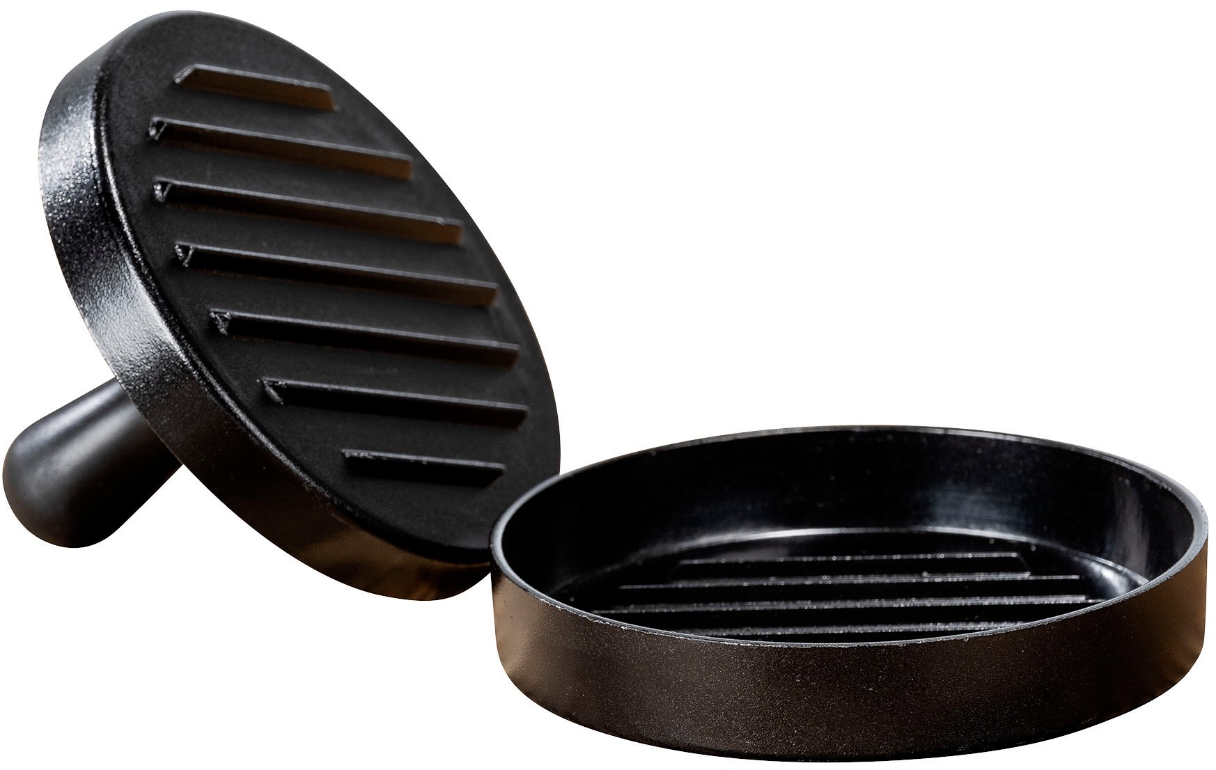 WENKO Burgerpresse »Burger-Set«, (Set, 2 St.), Hamburgerpresse & Plancha Spachtel, Grillzubehör, rostfreier Edelstahl