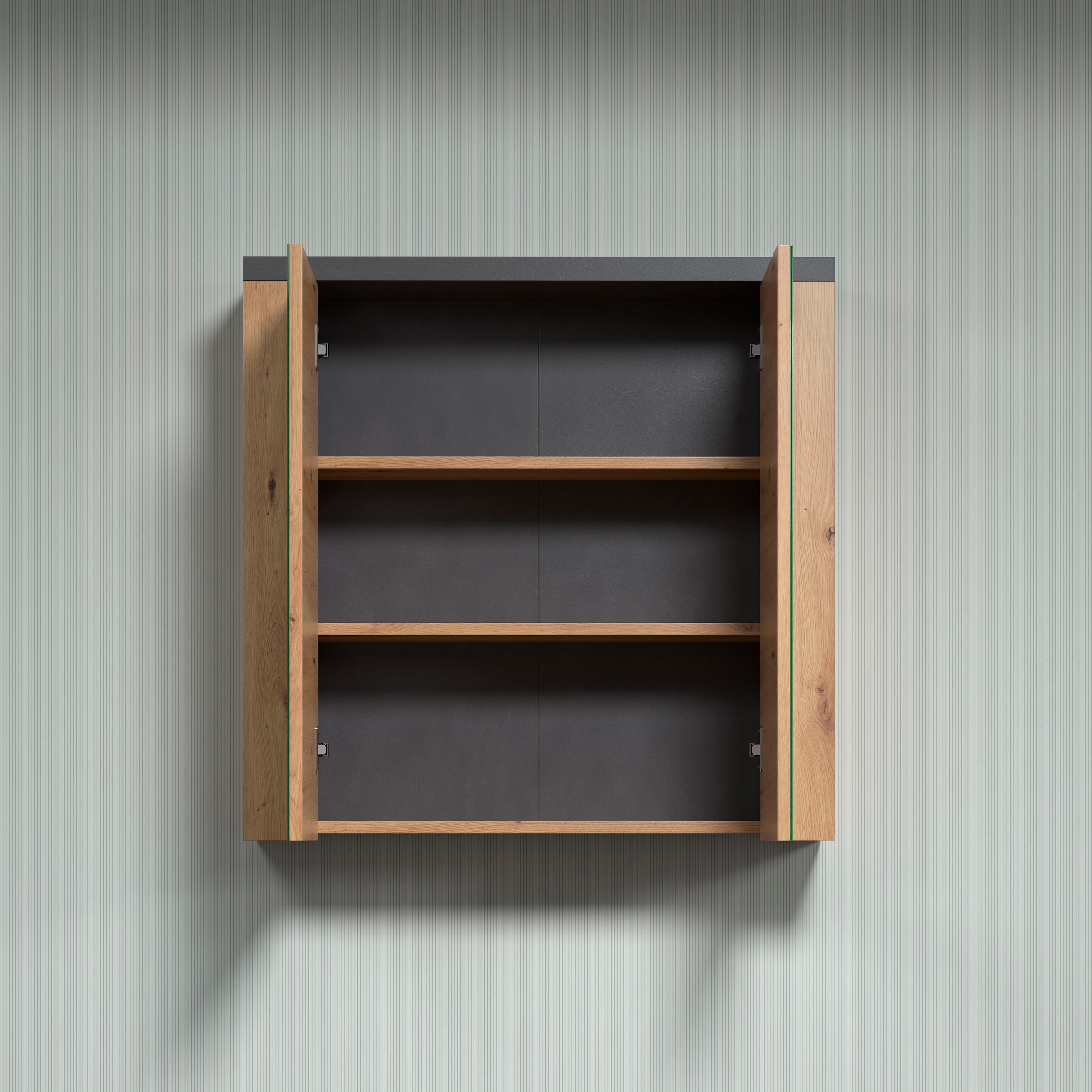 welltime Spiegelschrank »Ambres« Badspiegel in matter Echtholzoptik - Maße (B/T/H) 79/20/78 cm