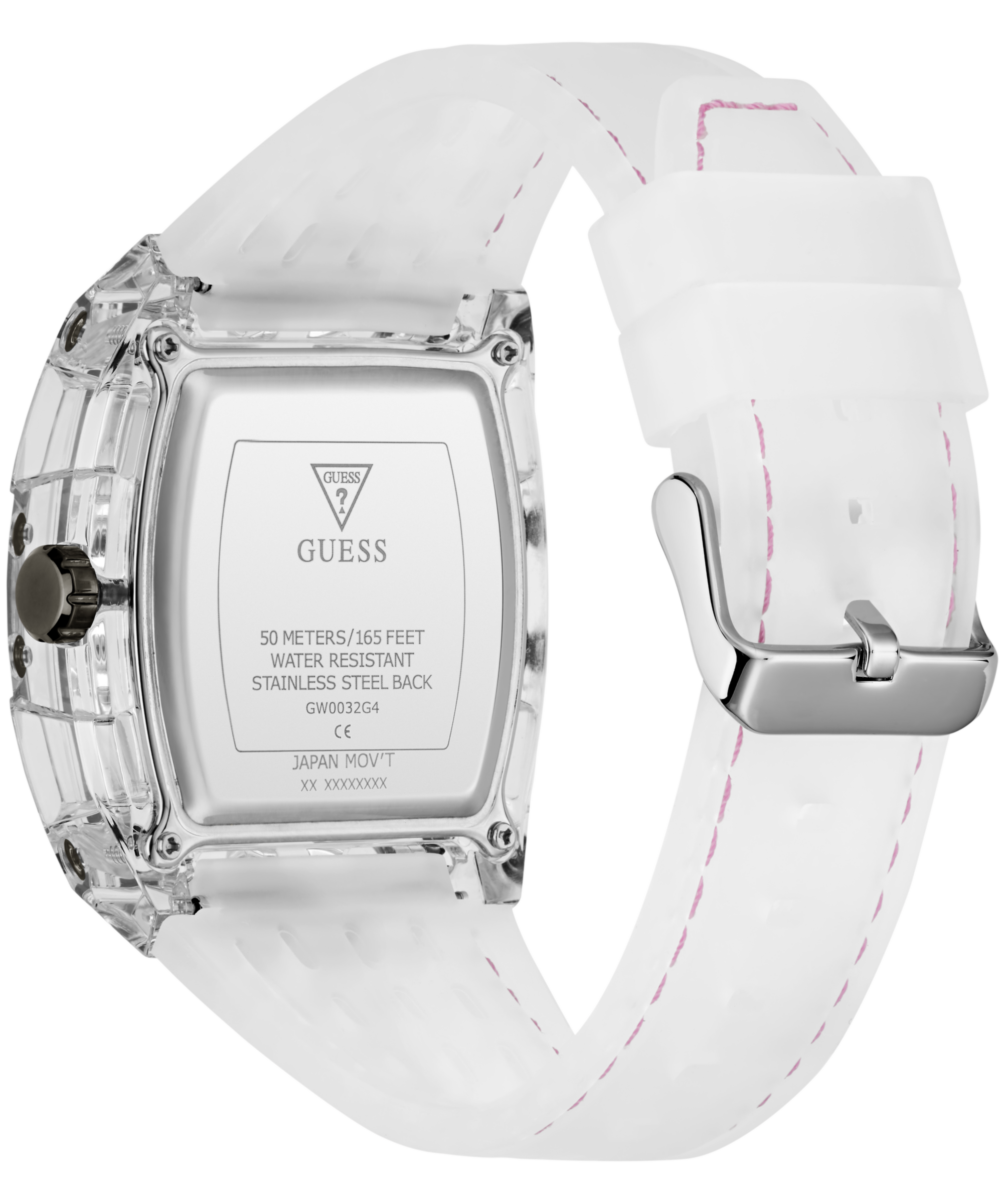 Guess Multifunktionsuhr »SPORTING PINK« Quarzuhr, Armbanduhr, Herrenuhr, Silikonarmband, analog, Tag