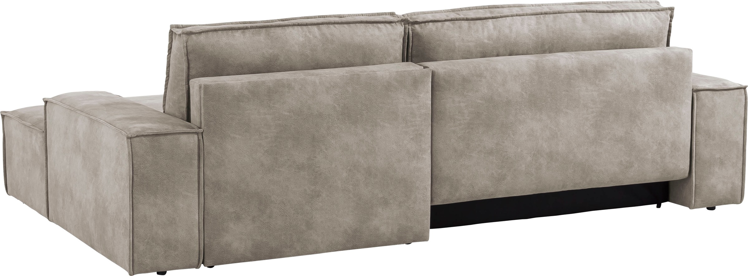 Home affaire Ecksofa SHERWOOD Schlafsofa 267 cm, L-Form, Schlaffunktion mit Bettkasten (210x136 cm), Cord, Vintage, Samtvelours