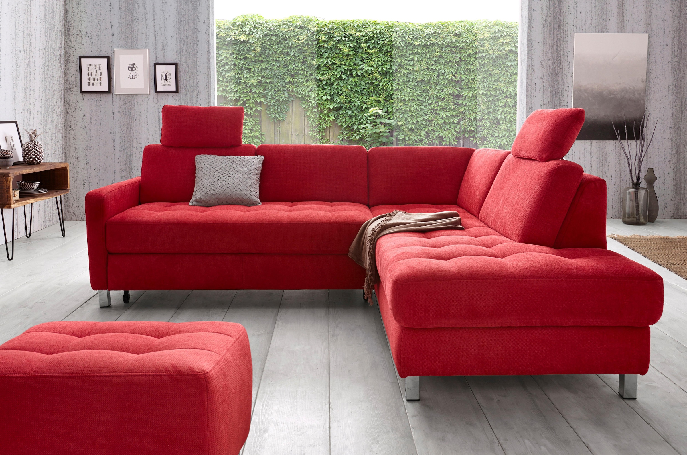 sit&more Ecksofa »Pablo L-Form«, wahlweise mit Bettfunktion