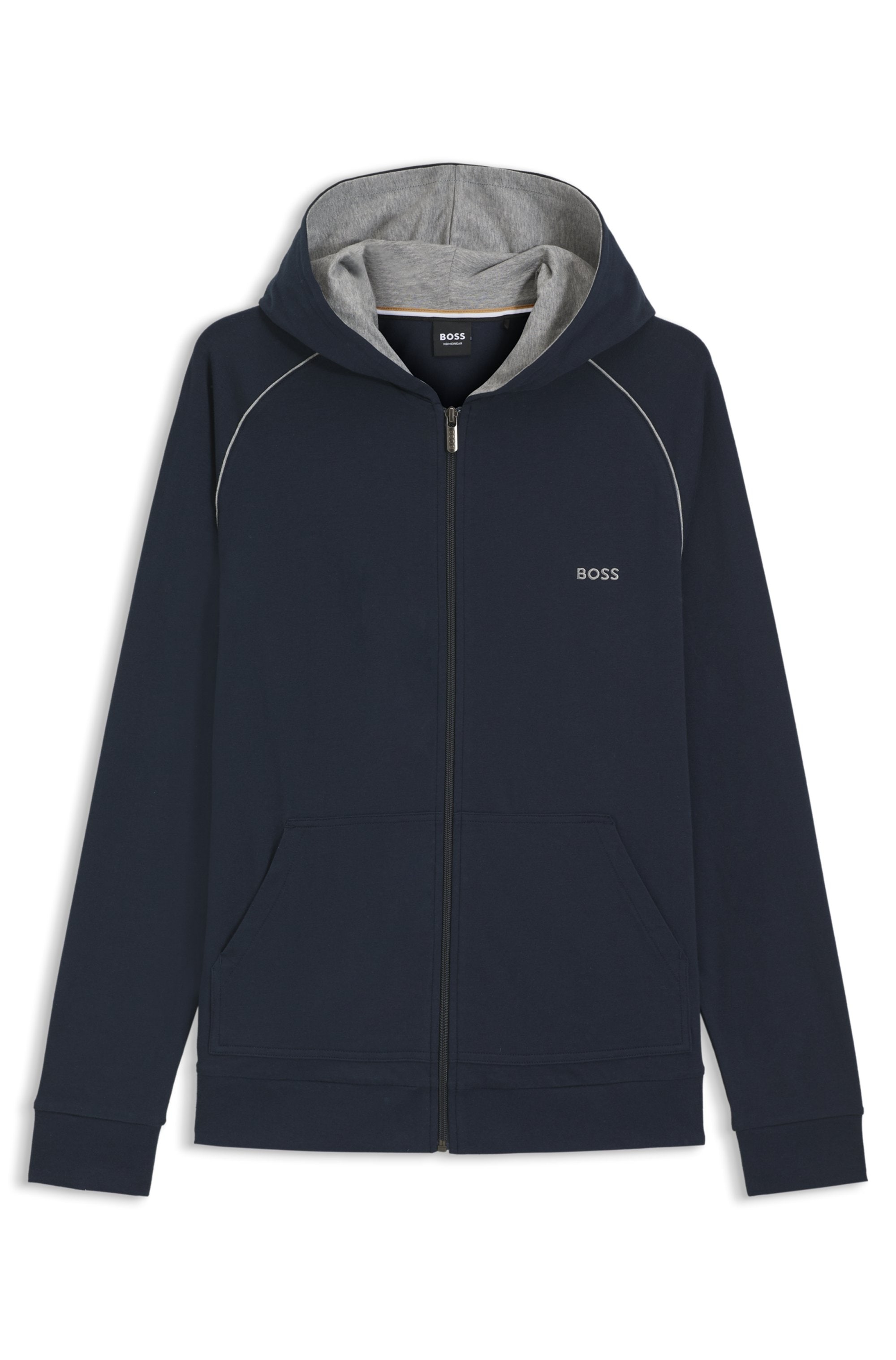 BOSS Kapuzensweatjacke »Mix&Match Jacket H« mit BOSS Stickerei auf der Brust