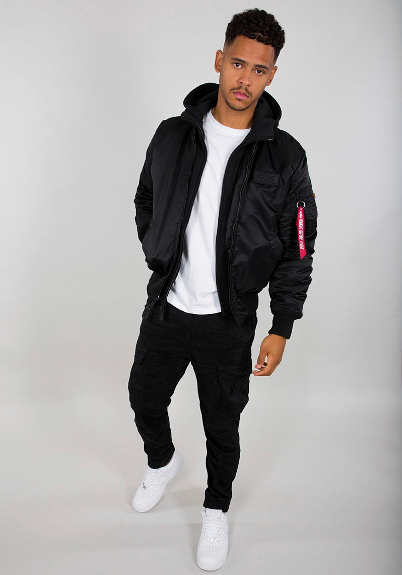Alpha Industries Bomberjacke »MA-1 ZH Back Print«, mit Kapuze