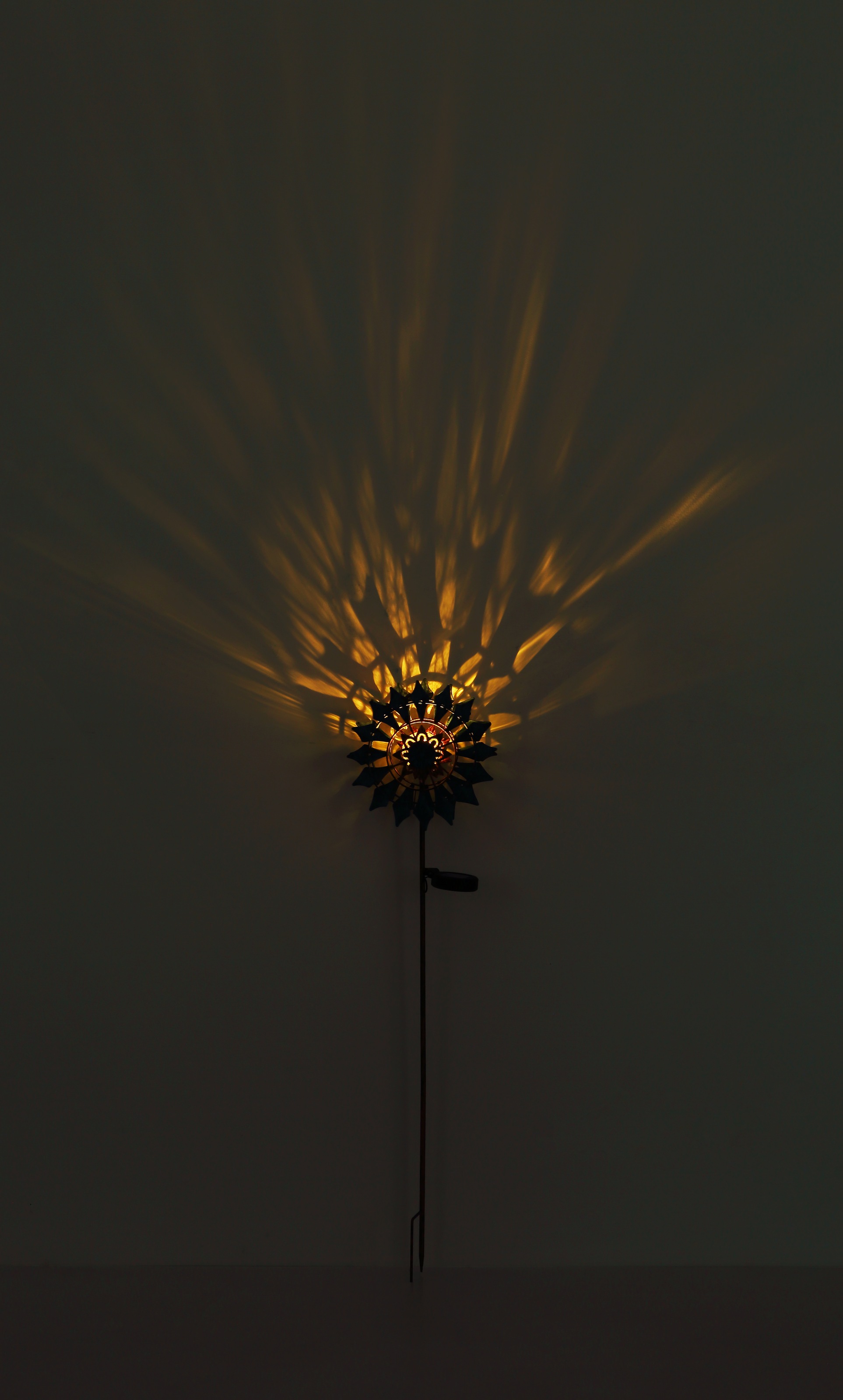 GLOBO LIGHTING LED Solarleuchte »SOLARLEUCHTE METALL GOLDFARBEN PATINIERT, 1XLED« LED-Modul 1 Stk. Warmweiß Solar Garten Terrasse Außenbeleuchtung Dekoleuchten