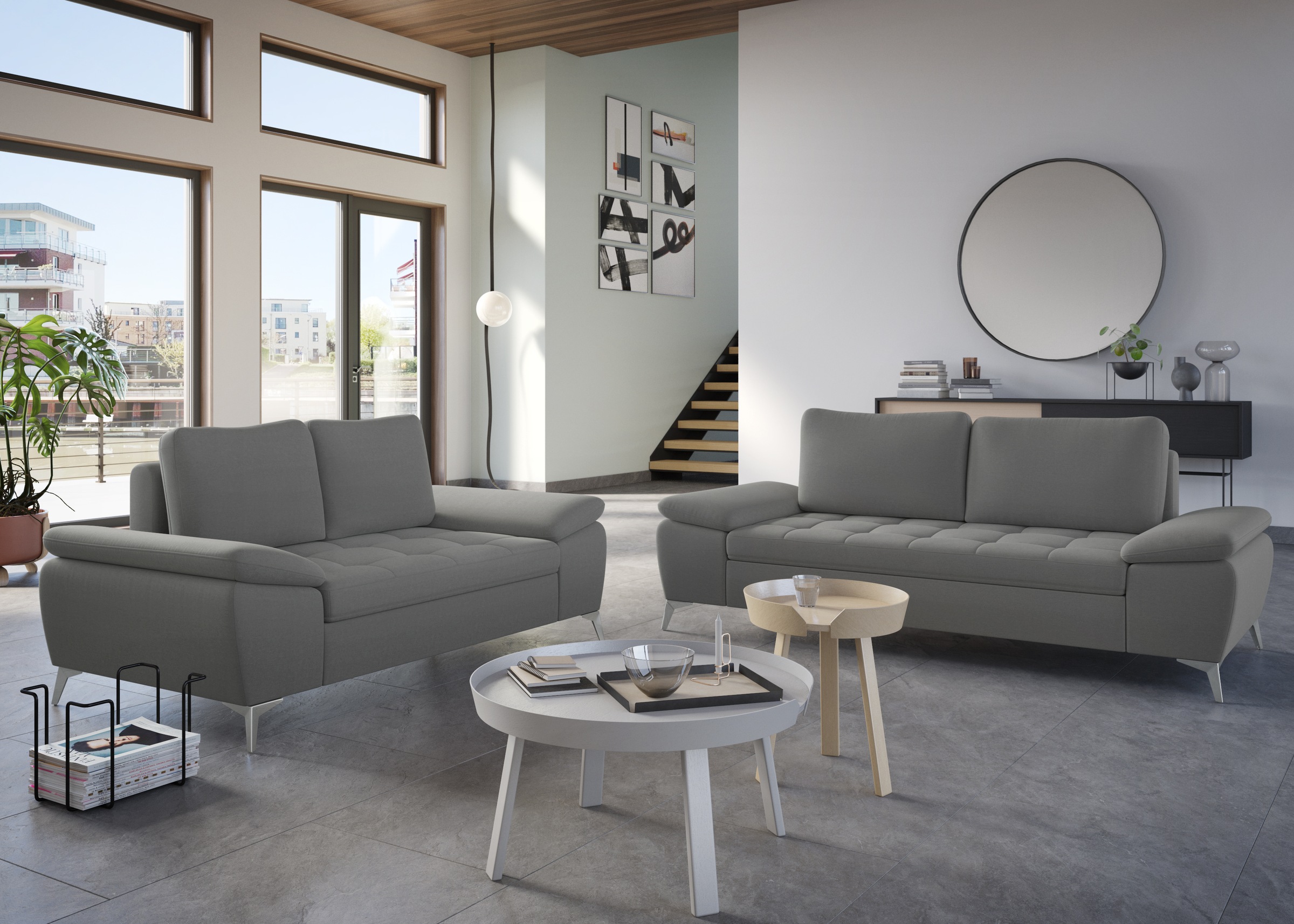sit&more 2,5-Sitzer »Latigo«, mit hochwertigen Metallfüßen