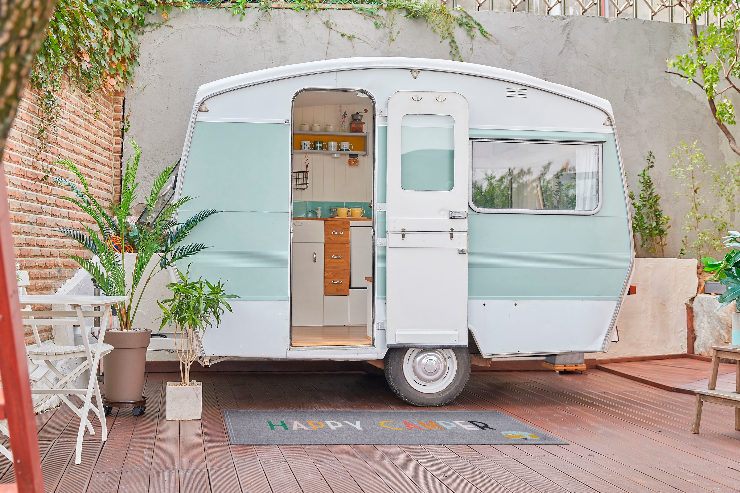 my home Läufer »Camping«, rechteckig, 8,5 mm Höhe, mit Schriftzug, ideal fü günstig online kaufen