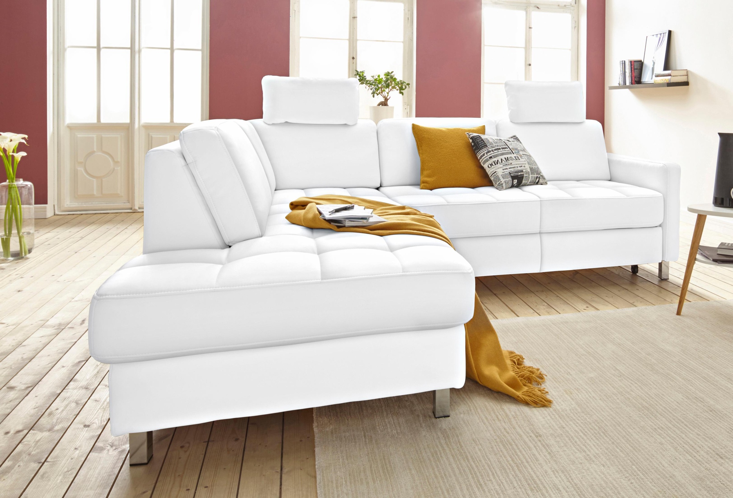 sit&more Ecksofa »Pablo L-Form«, wahlweise mit Bettfunktion und Bettkasten