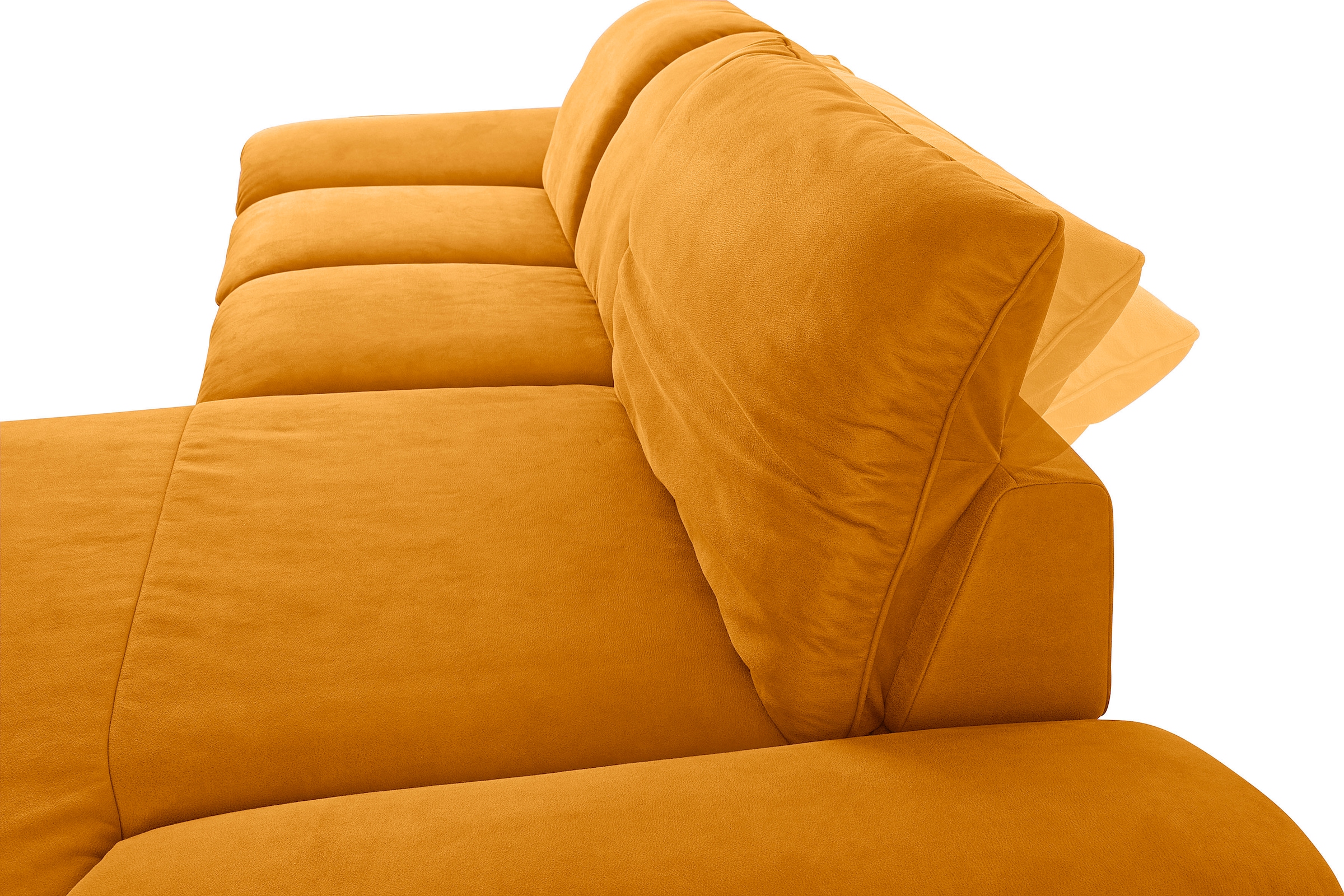 W.SCHILLIG Ecksofa »enjoy&MORE, Designsofa, elegant und bequem, L-Form«, mit Sitztiefenverstellung, Füße silber matt, Breite 310 cm