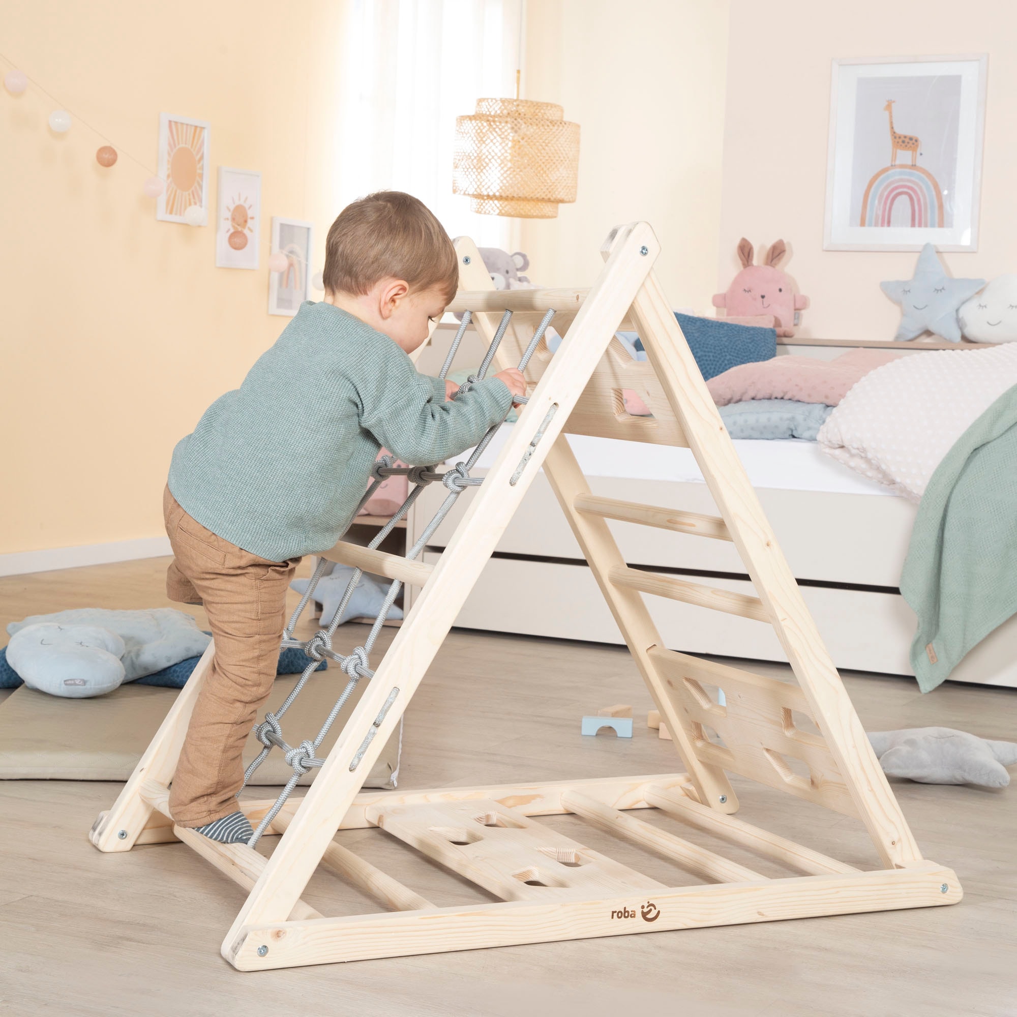 roba® Klettergerüst »Montessori Kletterdreieck« Belastbar bis 50 kg