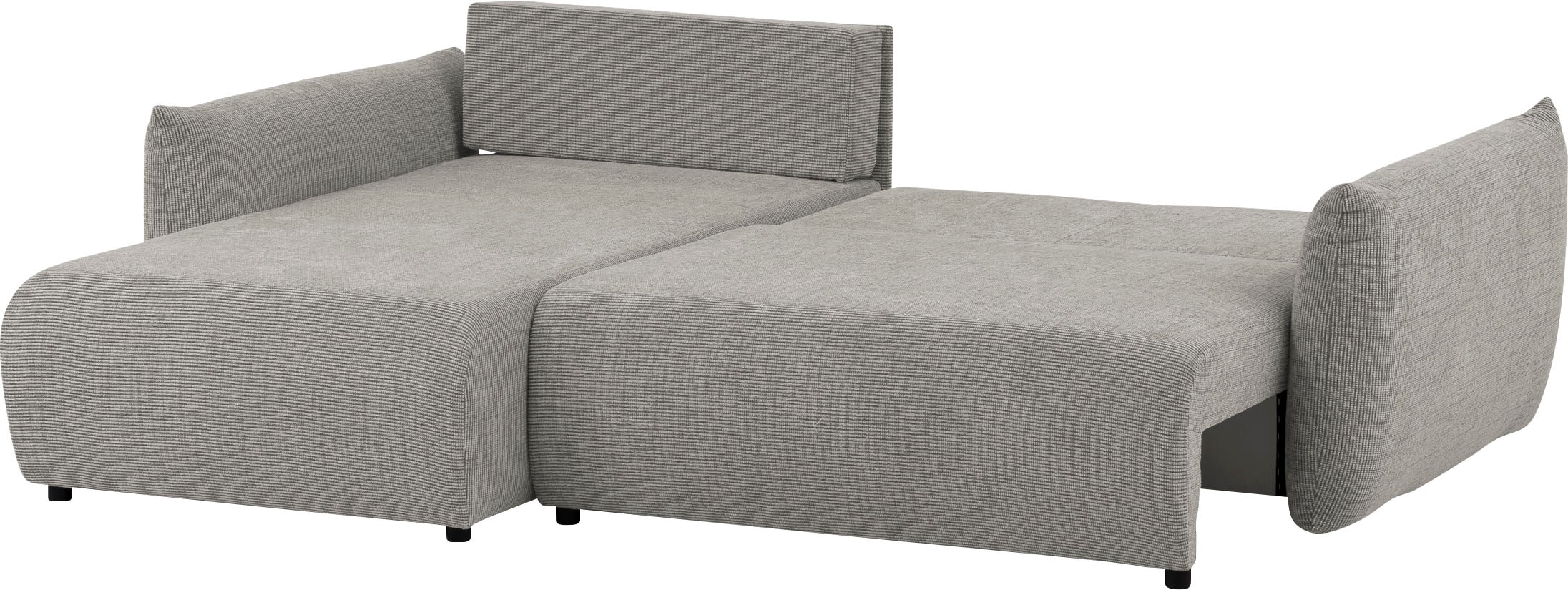 INOSIGN Ecksofa »MAVAS Schlafsofa mit Bettkasten, L-Form,«, ca.257/127cm (Liegefläche 212/145 cm), Cord, Chenille, Struktur
