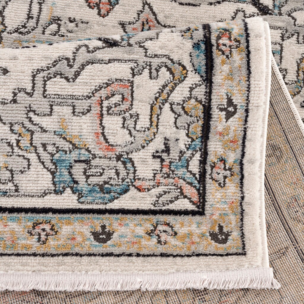 Carpet City Läufer »Novel 8606«, rechteckig, 11 mm Höhe, Vintage-Teppich mit Fransen, Used-Look, Weich, Multicolor, ideal für Flur & Diele