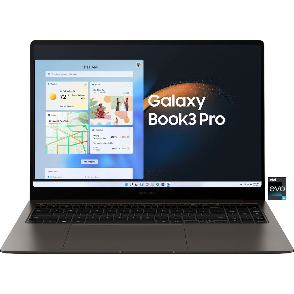 Samsung Notebook »Galaxy Book3 Pro«, 40,62 cm, / 16 Zoll, Intel, Core i7, Iris® Xᵉ Graphics, 512 GB SSD