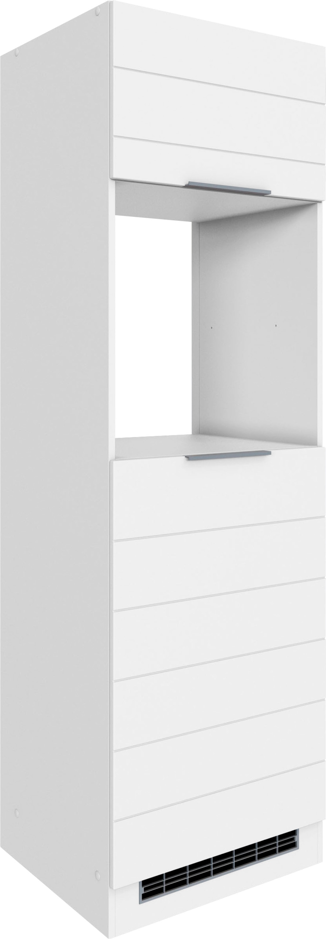 KOCHSTATION Backofenumbauschrank »KS-Luhe« 60 cm breit, hochwertige MDF-Fronten mit waagerechter Lisene