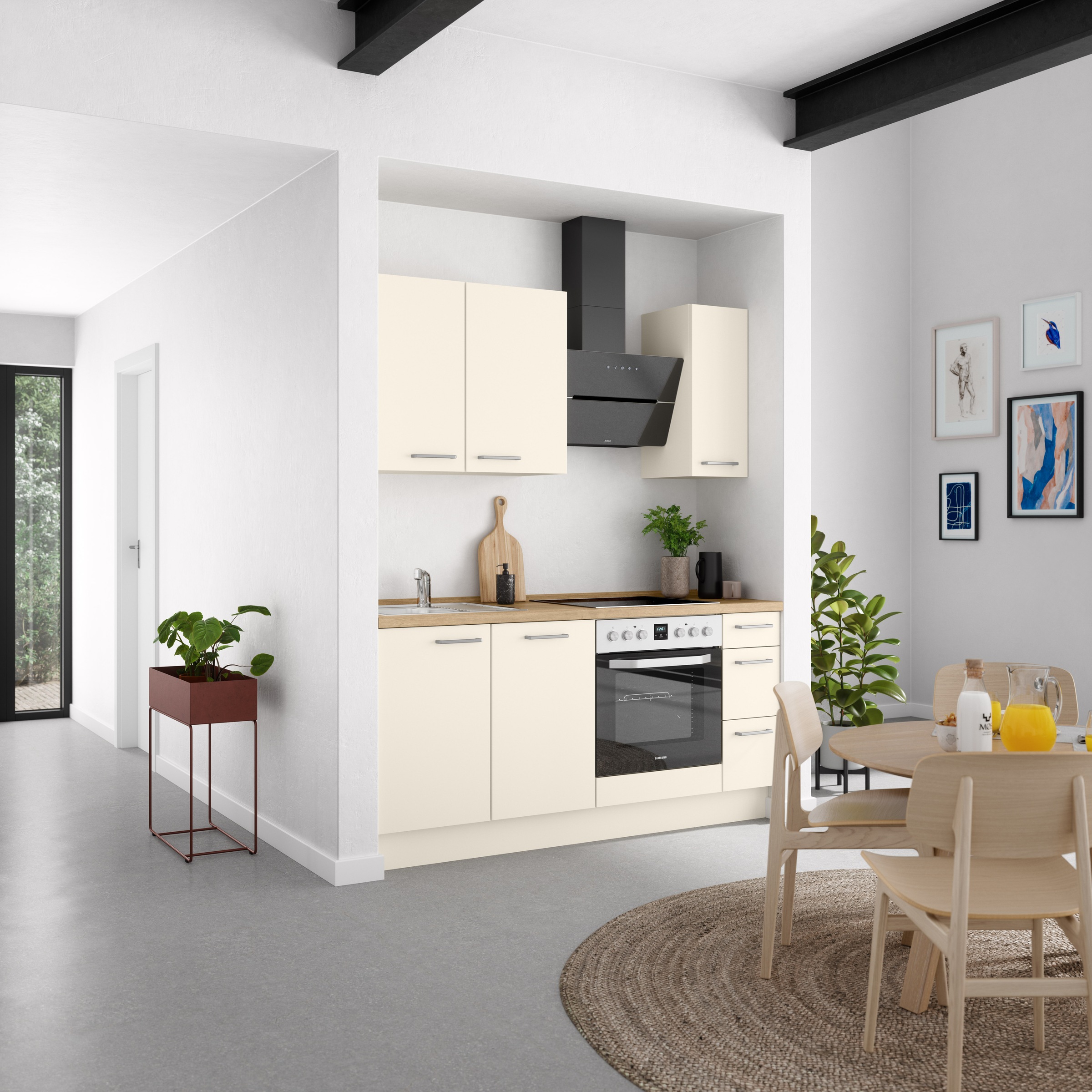 nobilia® Küchenzeile »"Touch II"«, vormontiert, Ausrichtung wählbar, Breite 180 cm, wahlw. mit E-Geräten