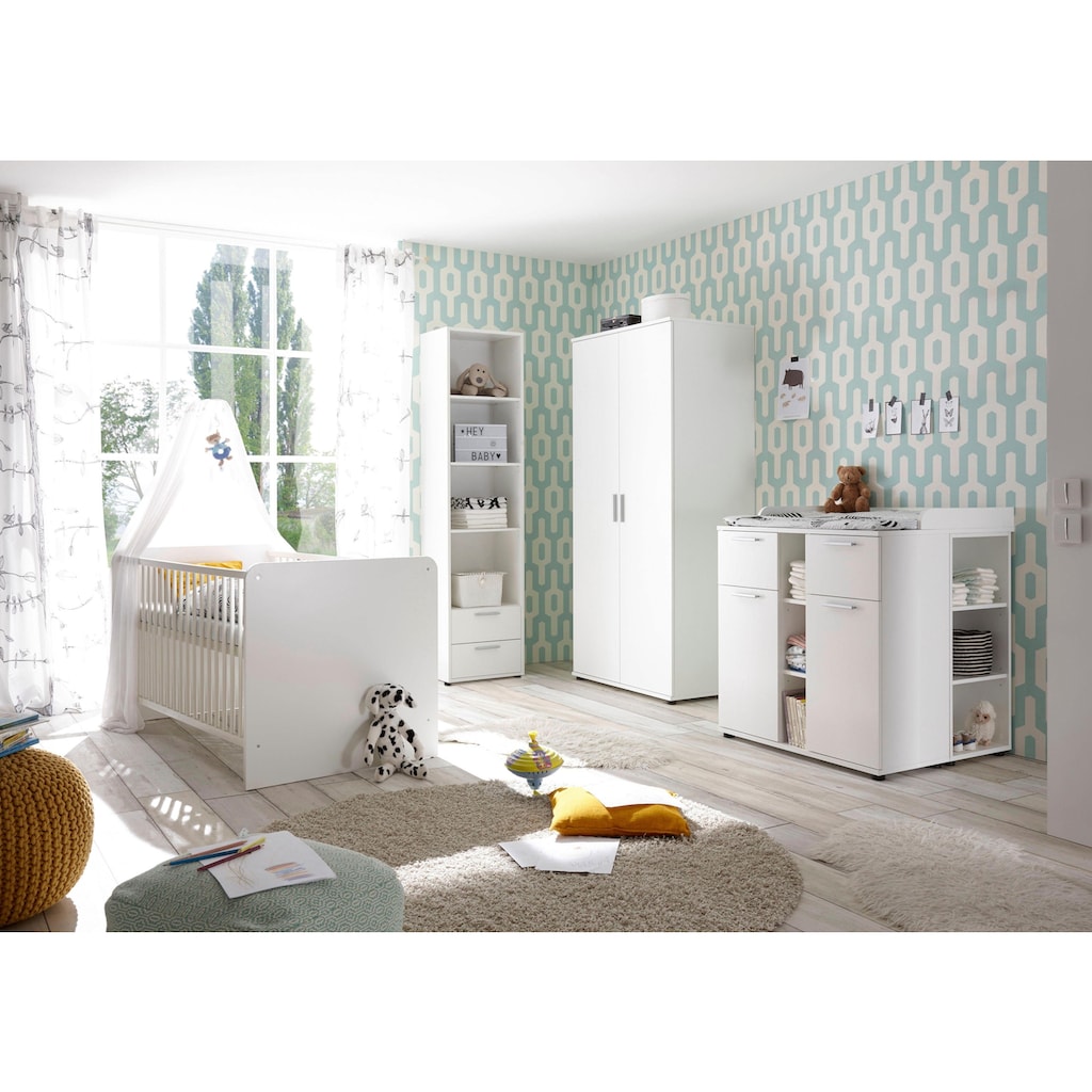 Begabino Babyzimmer-Komplettset »Bibo«, (Set, 3 St., Bett, Wickelkommode, Schrank)