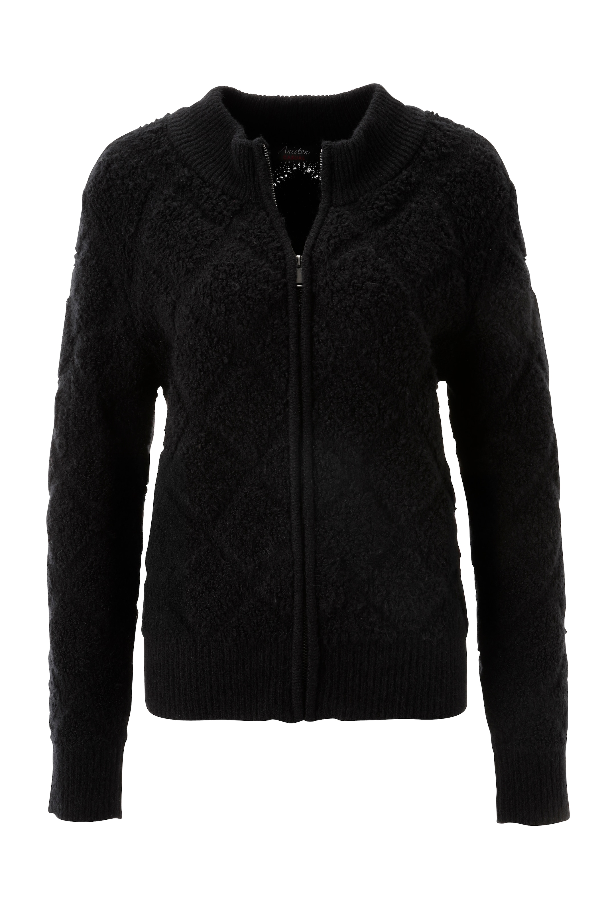 Aniston CASUAL Strickjacke mit dezentem Rauten-Muster im 3D-Effekt