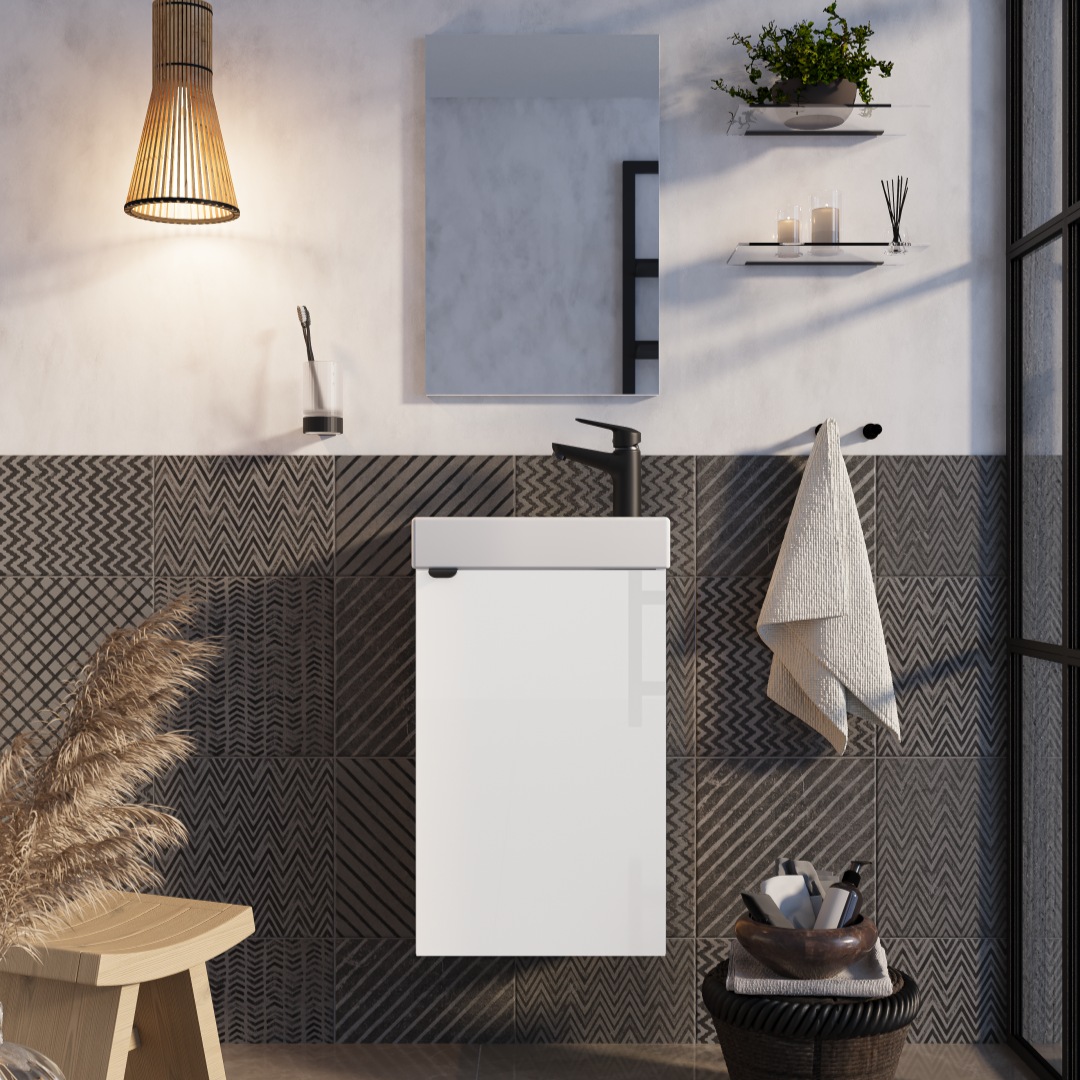 welltime Badmöbel-Set »Badmöbel-Set Gesa, Schrank mit Waschbecken und Spieg günstig online kaufen