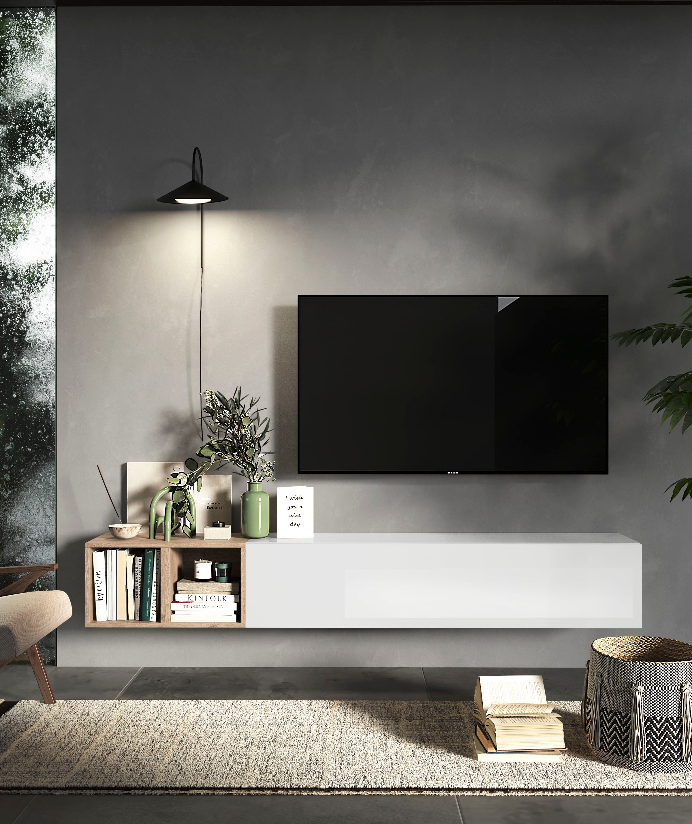 INOSIGN Wohnwand »INFINITY, 2tlg. Breite 194 cm, Höhe variabel, Wohnwand« S günstig online kaufen