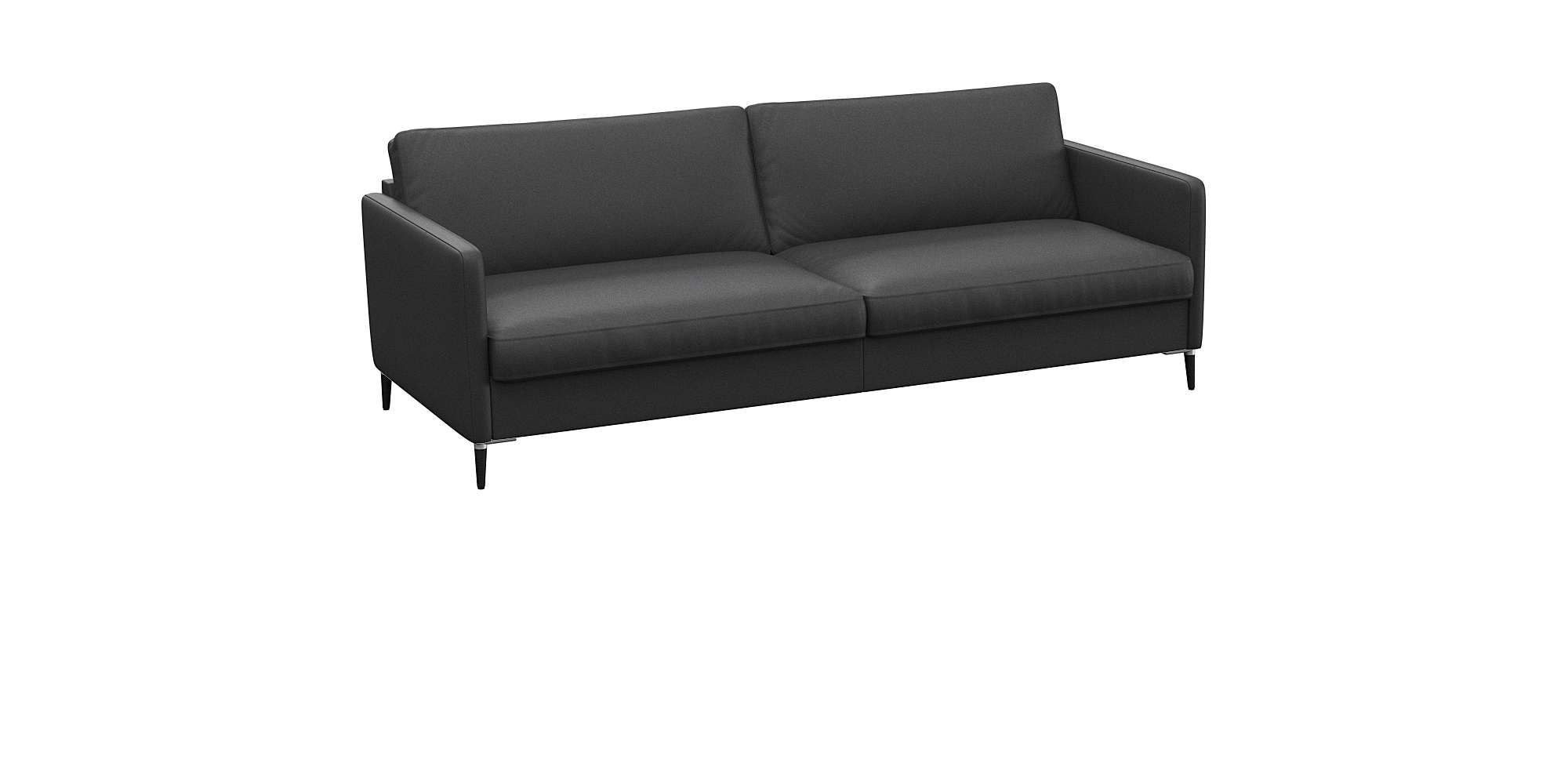 FLEXLUX 3-Sitzer »Fiore, super Sitzkomfort durch Kaltschaum im Sitz«, schmale Armlehnen, Füße Alu+schwarz