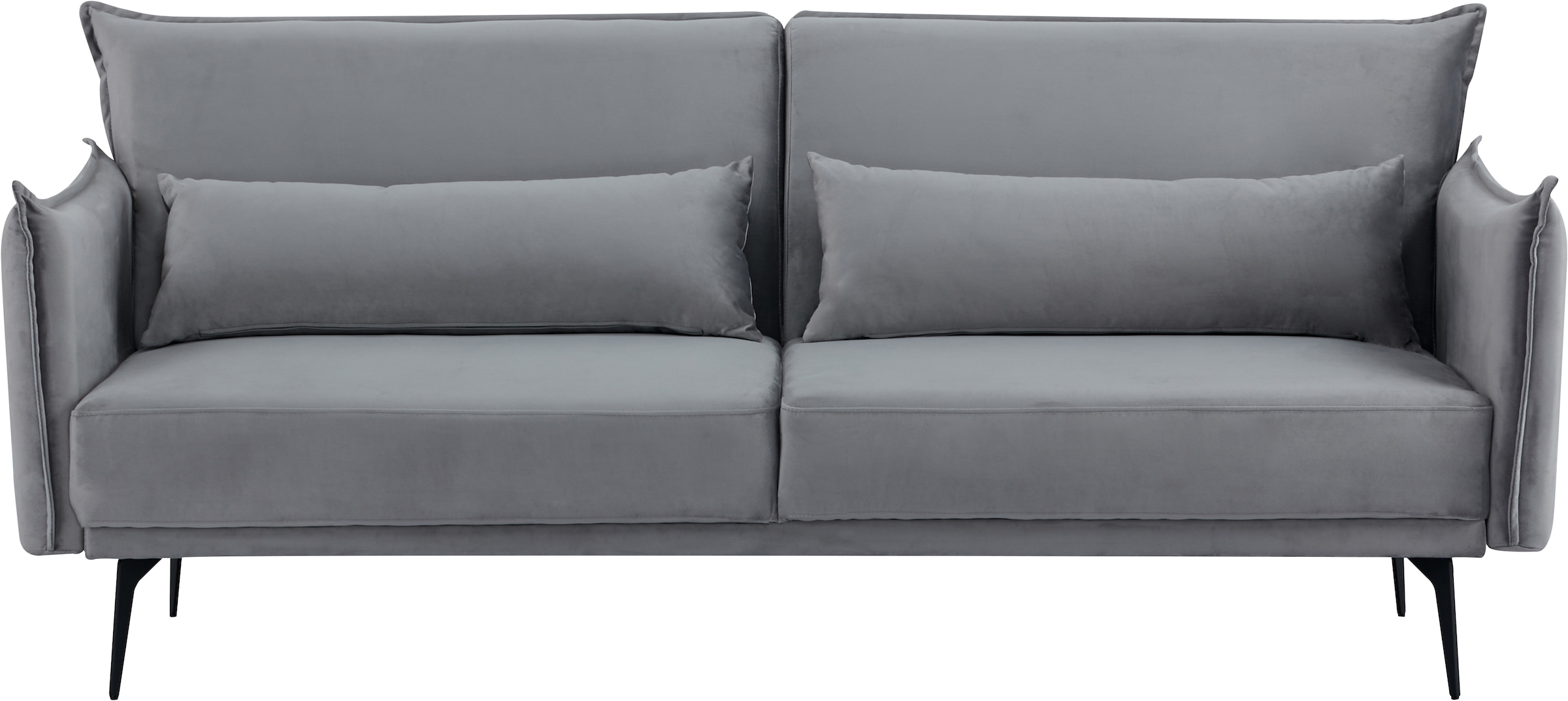 INOSIGN Schlafsofa »TULARE, 204 cm, klappbarer 3-Sitzer mit verstellbarer Rückenlehne,«, Schlaffunktion, Velvet-Samtvelours u. Webstoff
