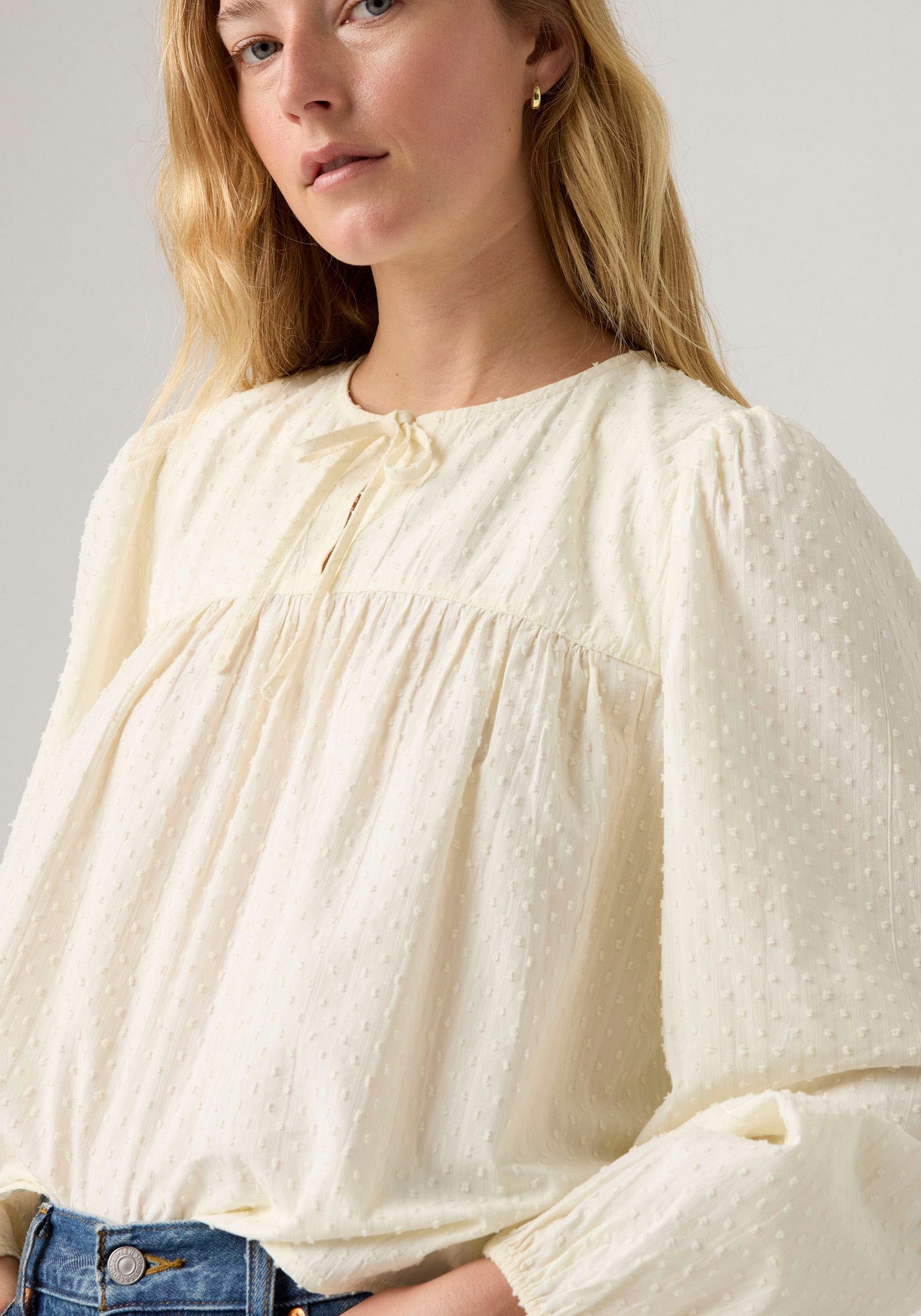 Levi's® Klassische Bluse »JOSEPHINE LS HOLI« mit elastischem Bund