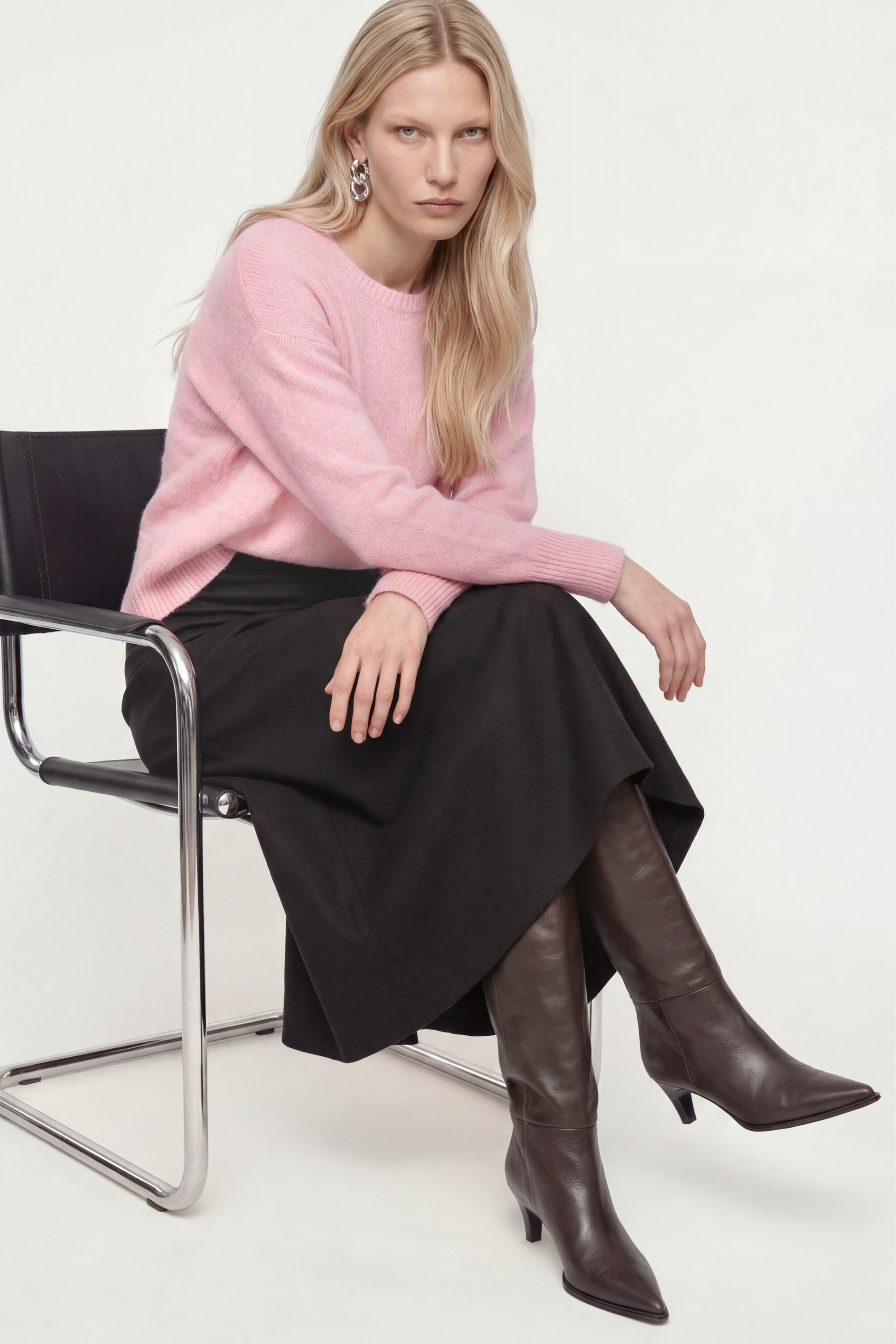 RICHROYAL Strickpullover Regular fit mit Rundhalsausschnitt