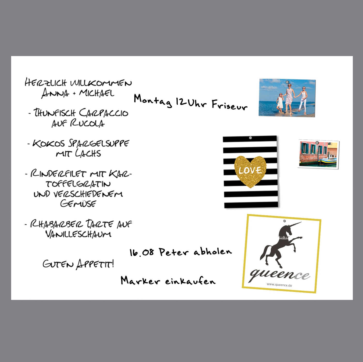 queence Magnetfolie »Magnetische Markerfolie« Boardmarkerfolie selbstklebend, zum beschriften