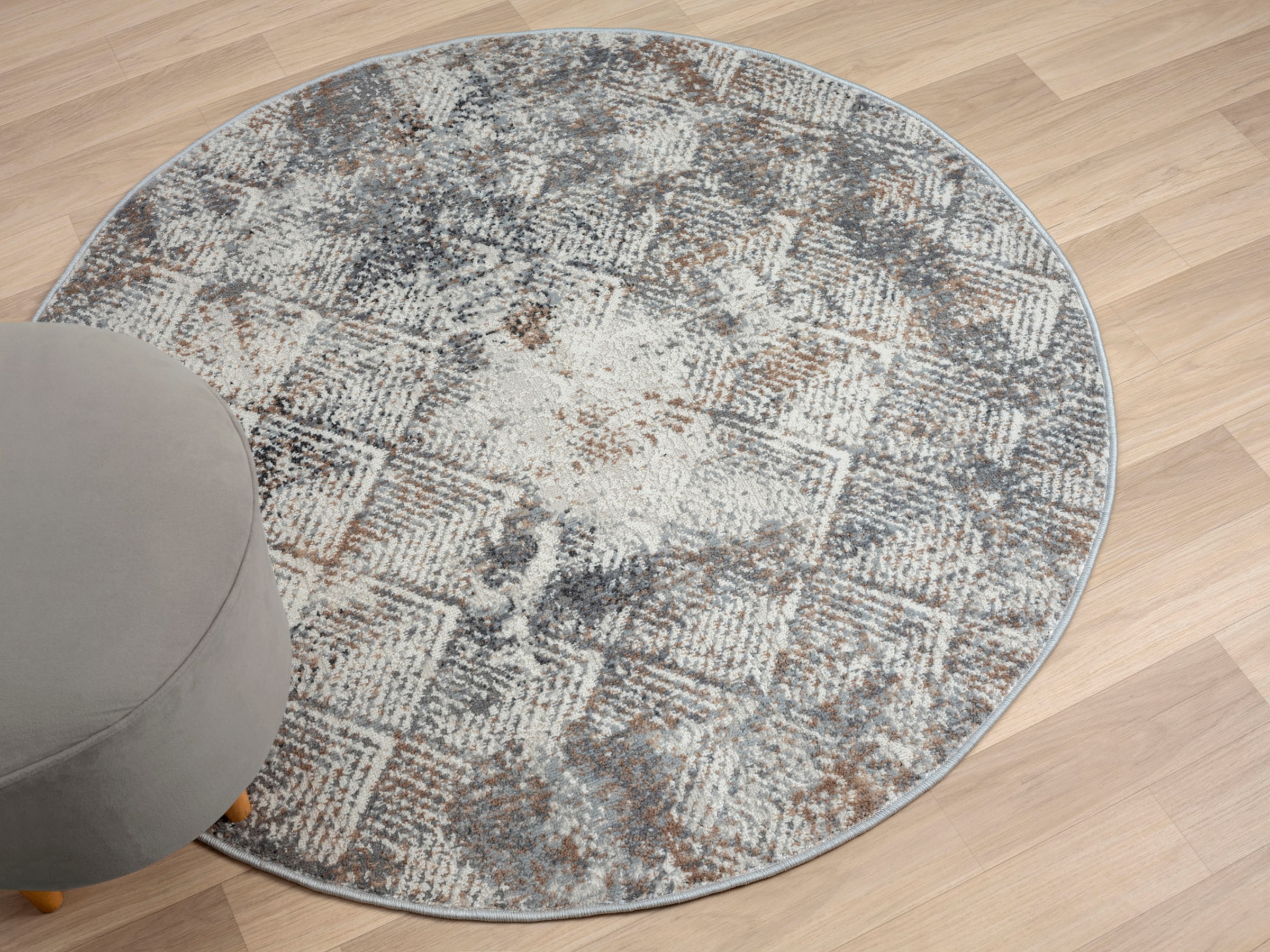 Myflair Möbel & Accessoires Teppich »My Heart«, rund, 8 mm Höhe, Kurzflor, Scandi-Design, besonders weich durch Microfaser