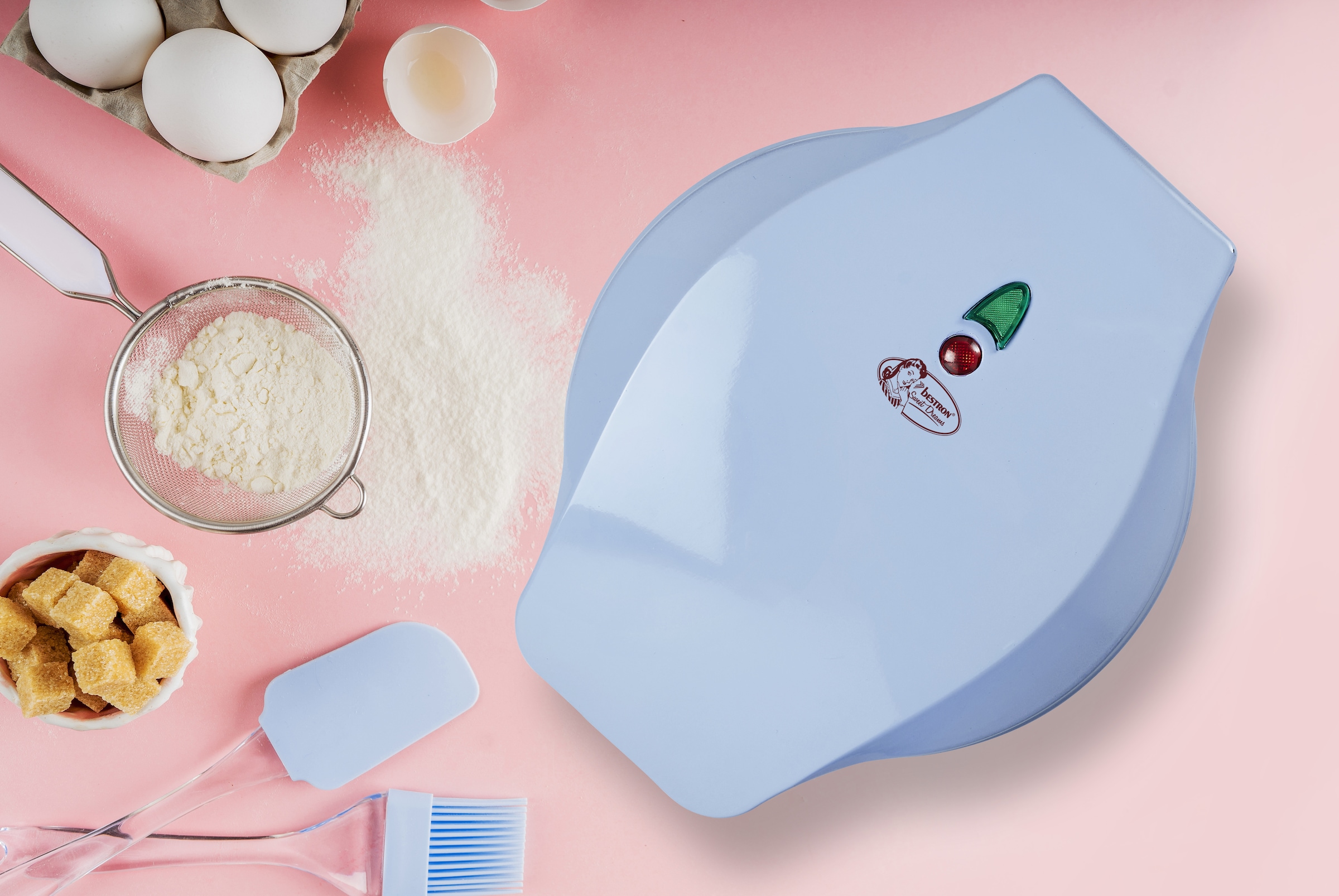 bestron Waffeleisen »AWMD5B«, 700 W, Babyblau
