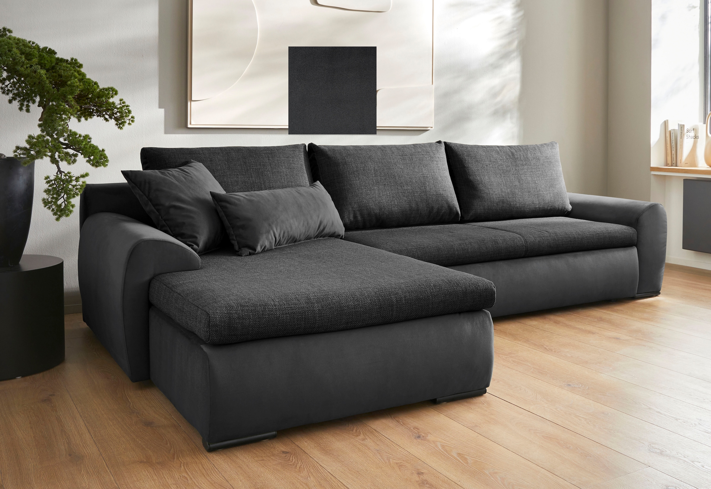 Home affaire Ecksofa »Win, L-Form, Breite 285cm« optional mit Schlaffunktio günstig online kaufen