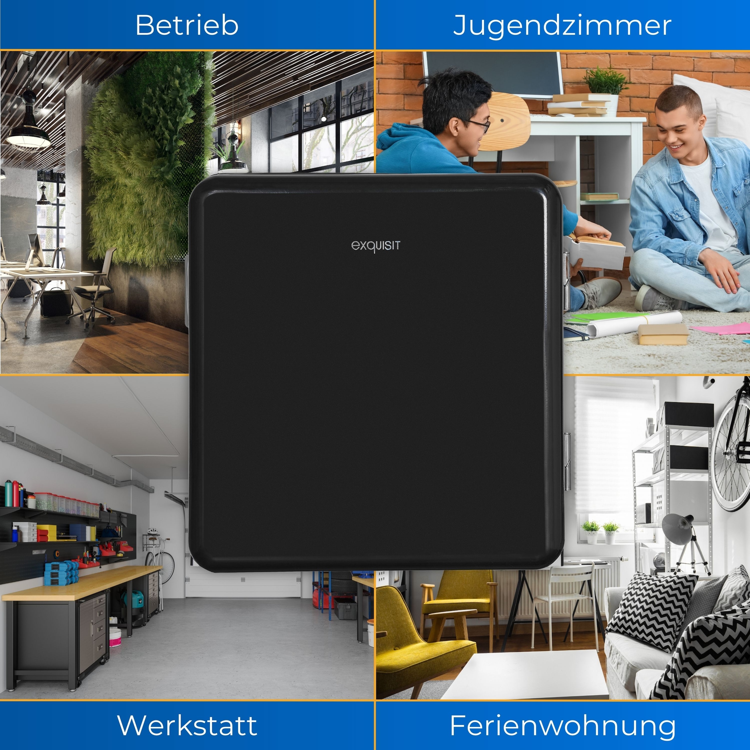 exquisit Kühlschrank »CKB45-0-031F schwarz«