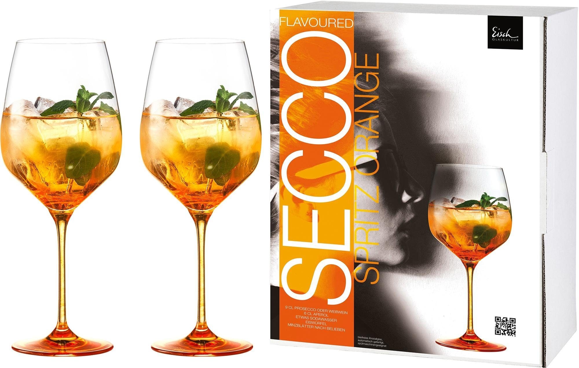 Aperitifglas »Secco Flavoured Spritz Orange«, (Set, 2 tlg.), Bleifrei, 2-teilig