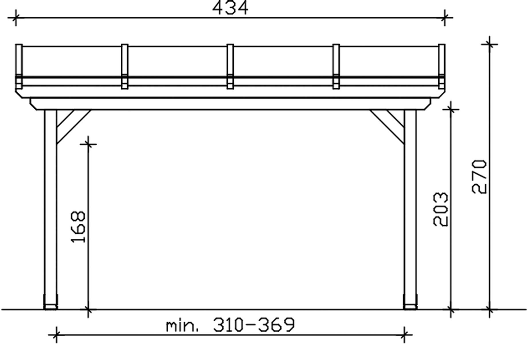 Skanholz Terrassendach »Ancona«, Leimholz