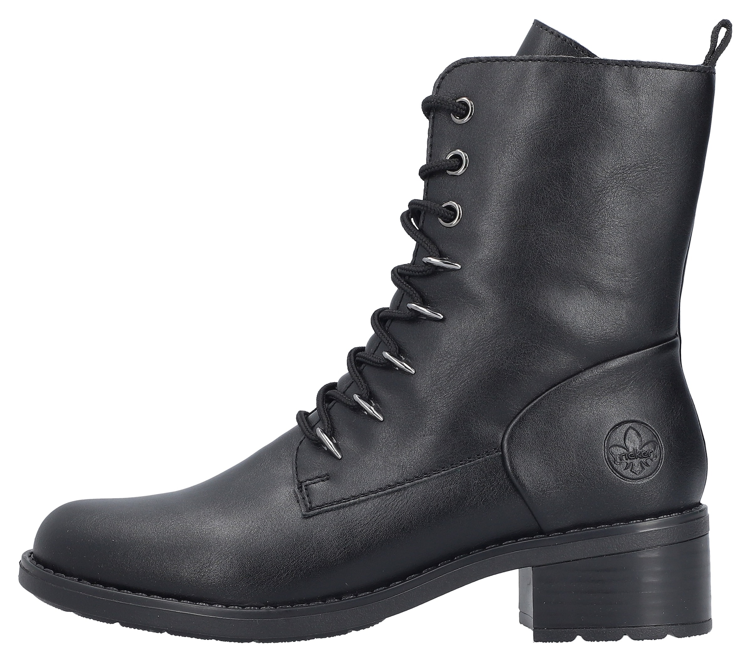 Rieker Schnürstiefelette  Schnürboots, Blockabsatz, mit Innenreißverschluss