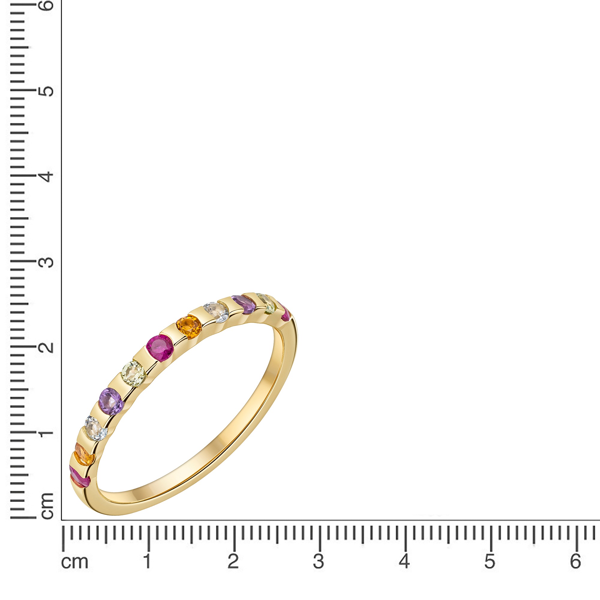 Firetti Fingerring »Schmuck Geschenk Gold 333 Damenring Ring Memoire« mit Edelsteinen