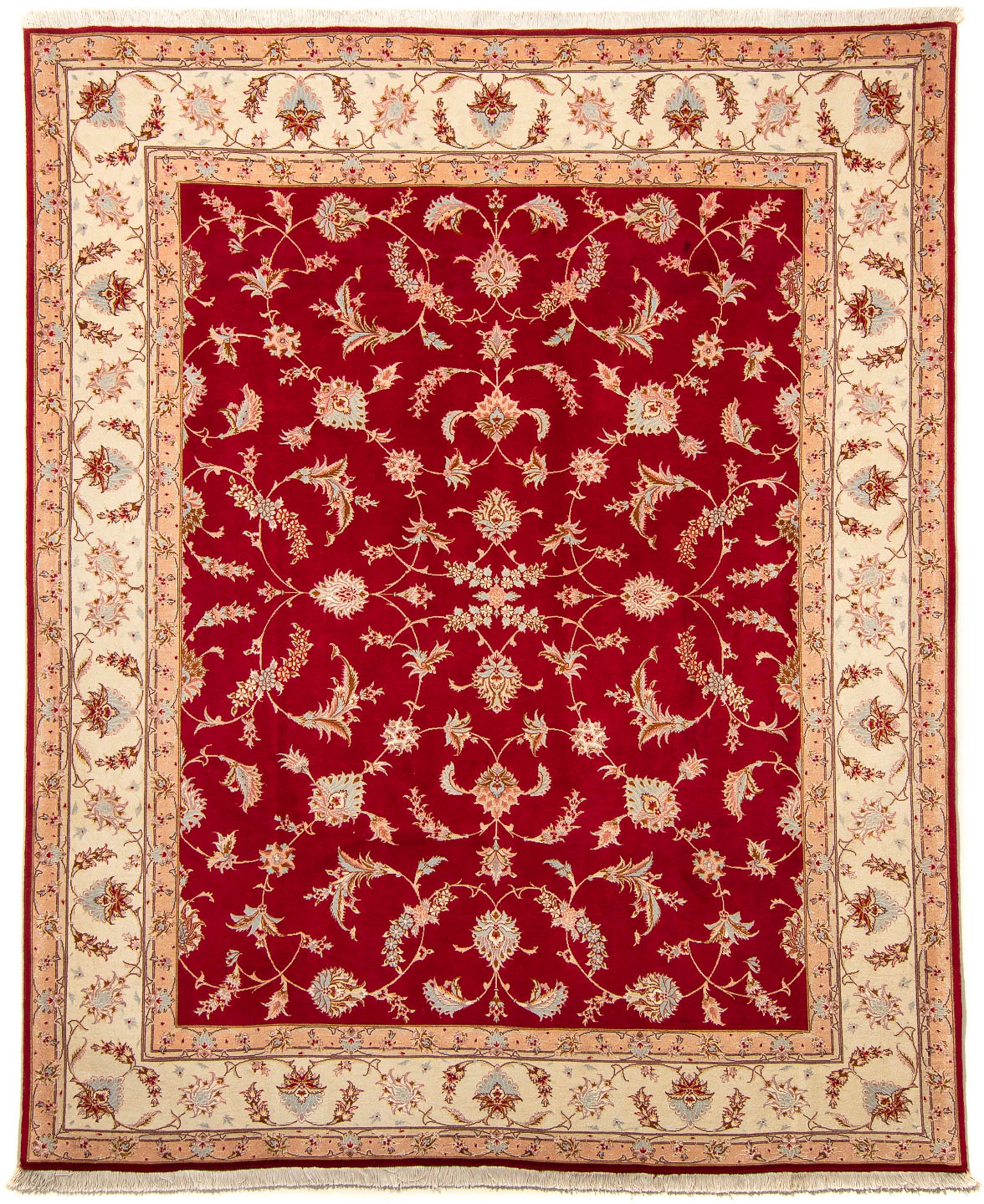 2. Bild von morgenland Orientteppich »Perser - Täbriz - Royal - 255 x 204 cm - dunkelrot«, rechteckig, Wohnzimmer, Handgeknüpft, Einzelstück mit Zertifikat