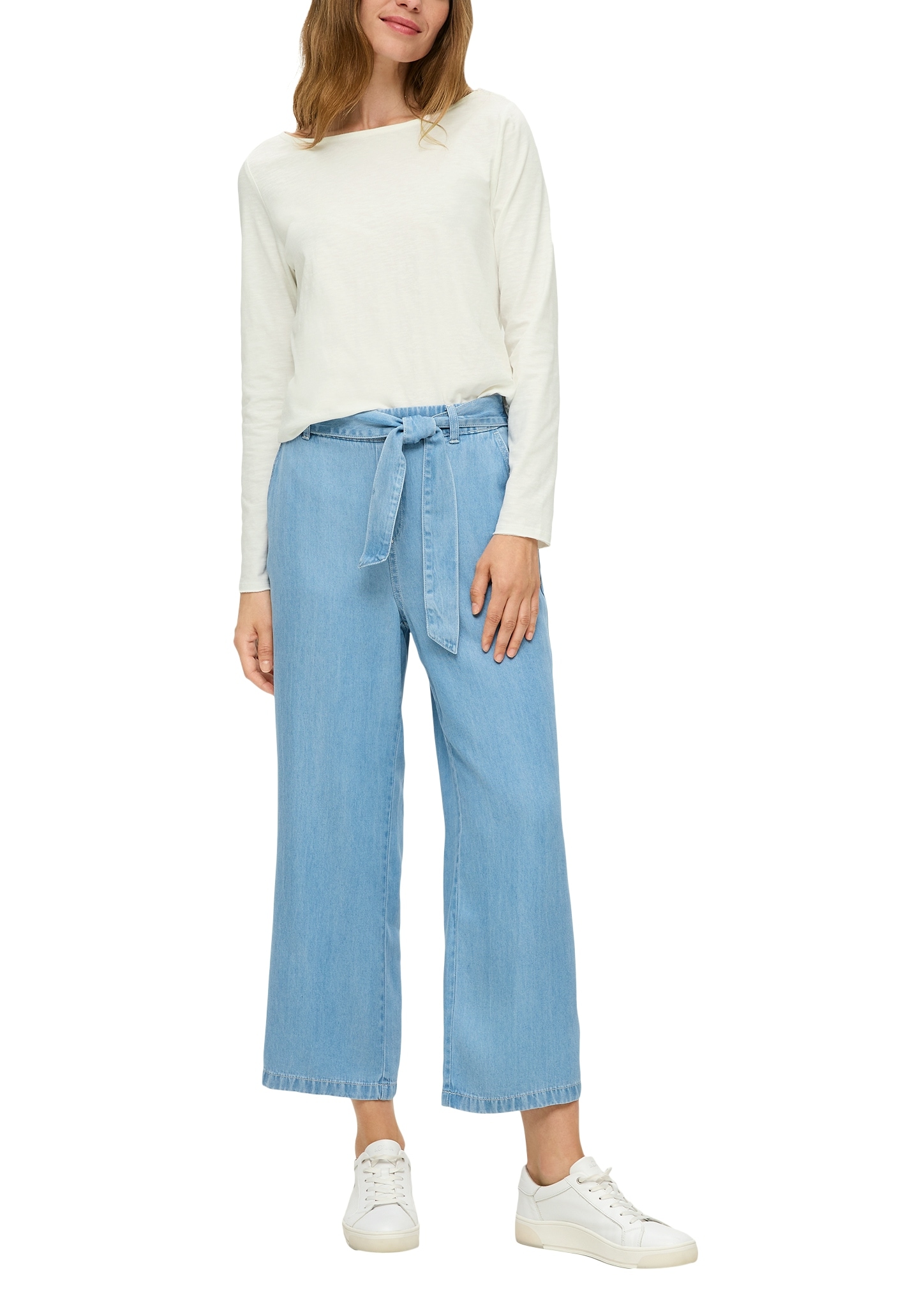 s.Oliver Langarmshirt, mit U-Boot Ausschnitt