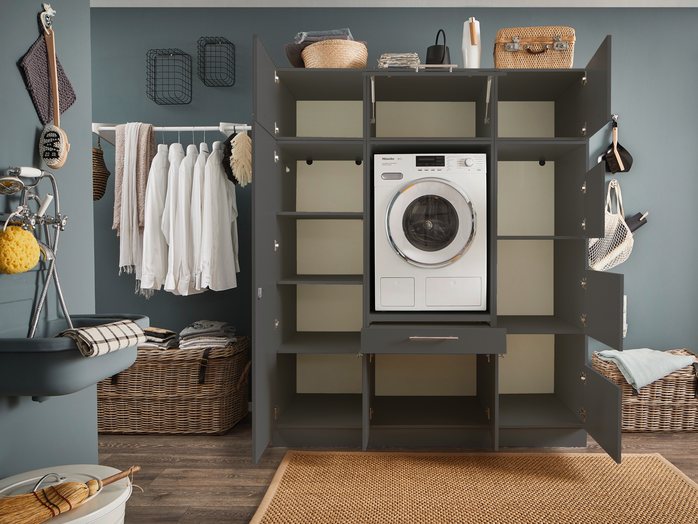 Laundreezy Mehrzweckschrank-Set »LAUNDREEZY LDSK9«, Breite 167,5 cm