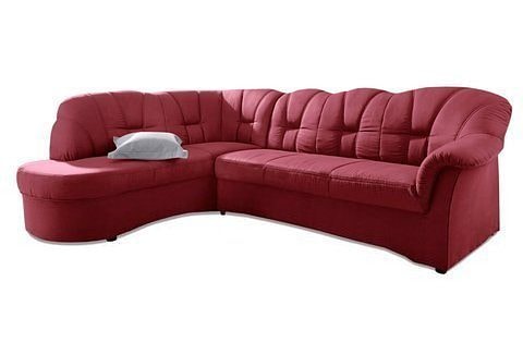DOMO collection Ecksofa »Papenburg, zeitlose Rückensteppung, elegante Armlehne, L-Form«, mit Ottomane, wahlweise mit Bettfunktion