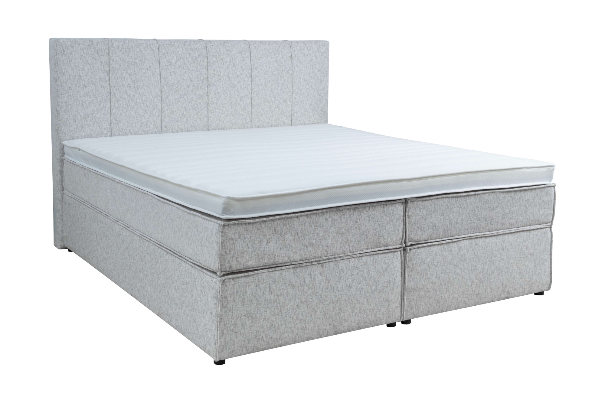 Home affaire Boxspringbett »Leon, Doppelbett, Polsterbett, Federkernbett, Komfortbett, 160, 180 cm« inkl. 9 cm Topper, 5-Zonen-Taschen-Federkernmatratze in H3